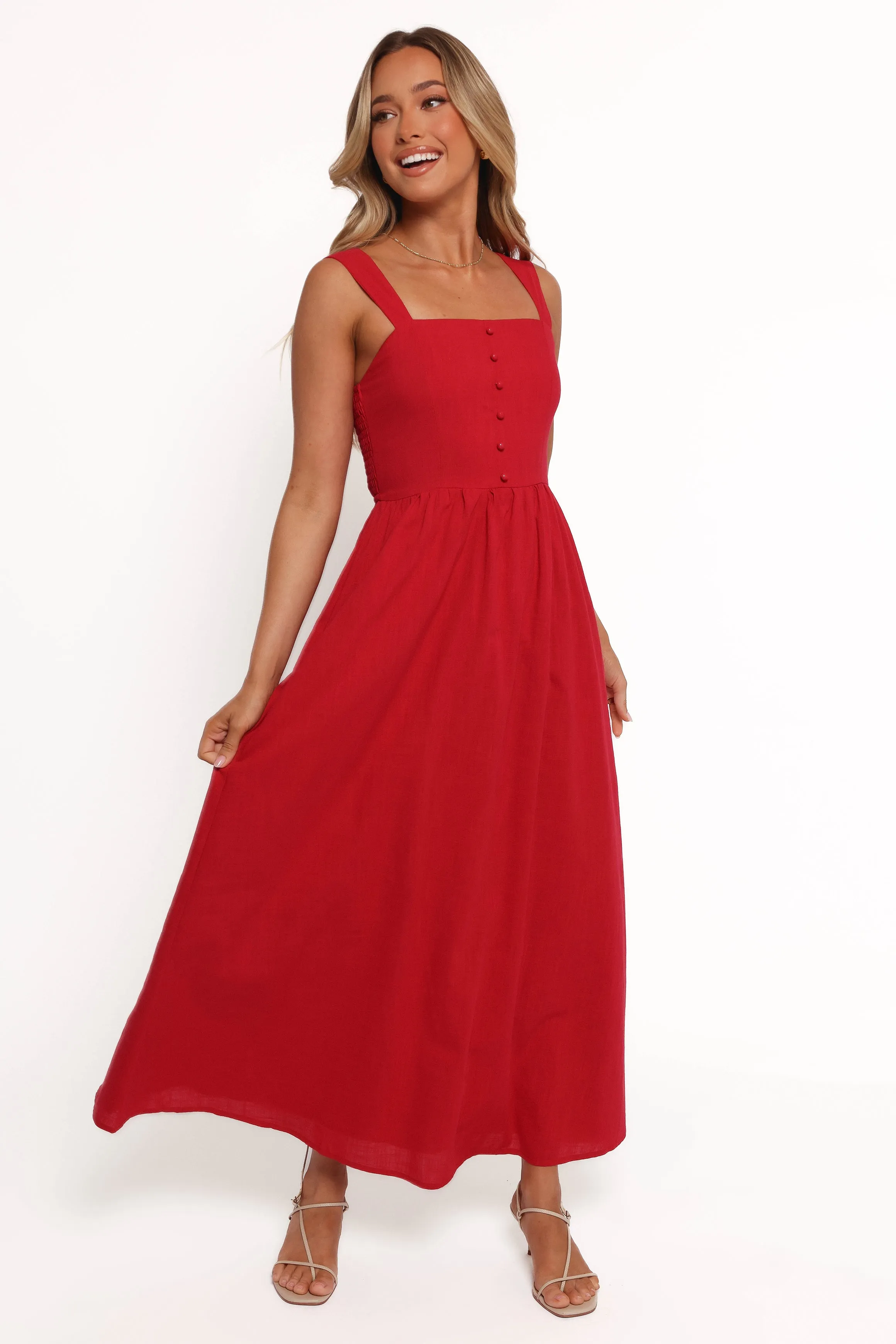 Feminine Energy Caty Maxi Dress - Red