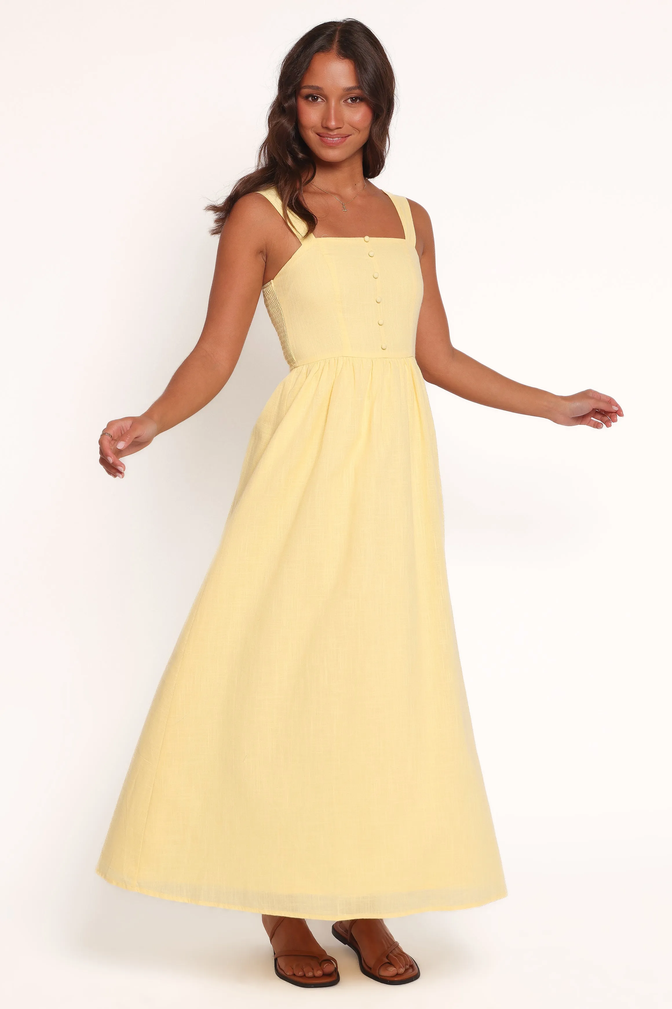 Caty Maxi Dress - Yellow Casual Comfort