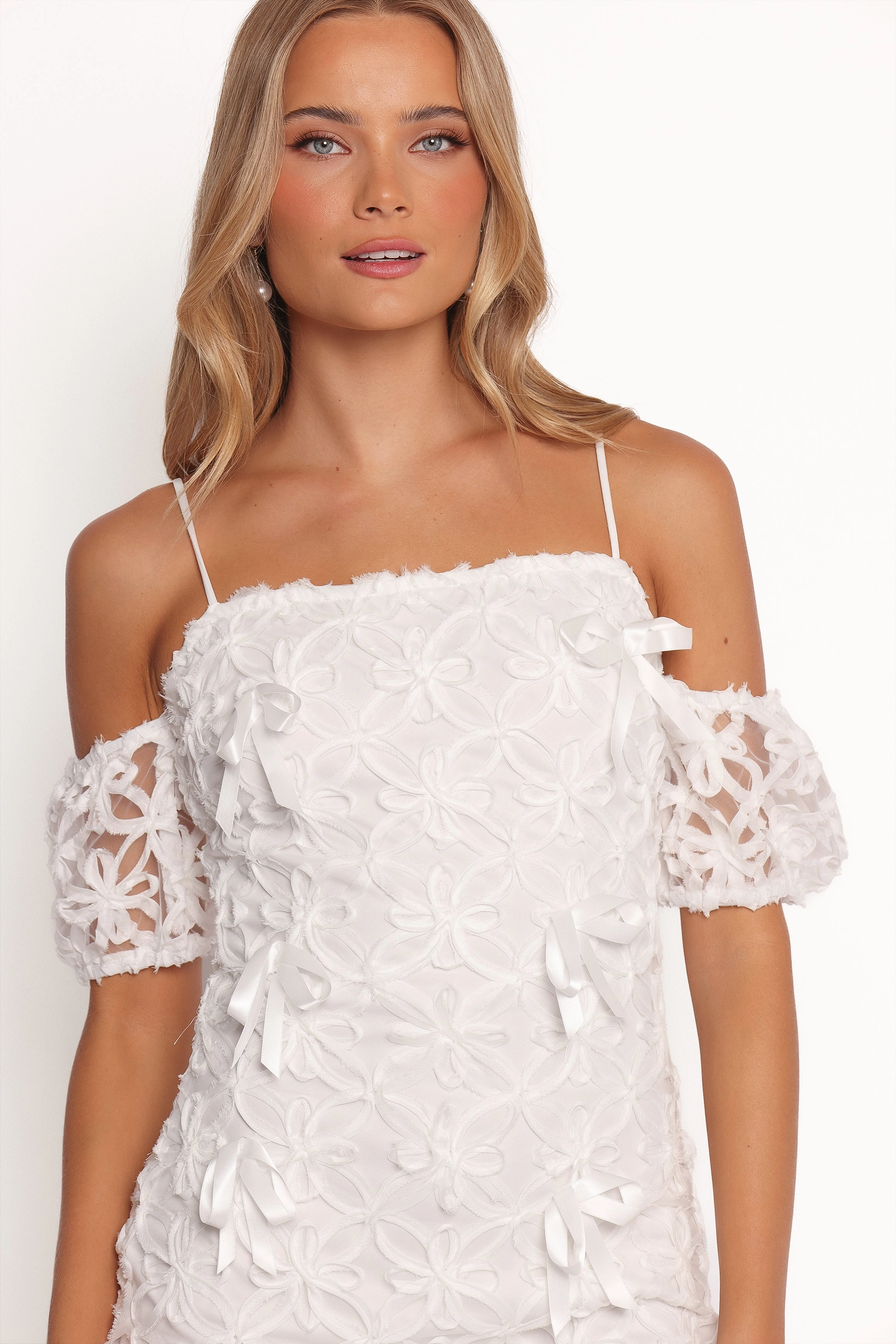 Comfy Yet Stylish Refined Presence Celestia Mini Dress - White