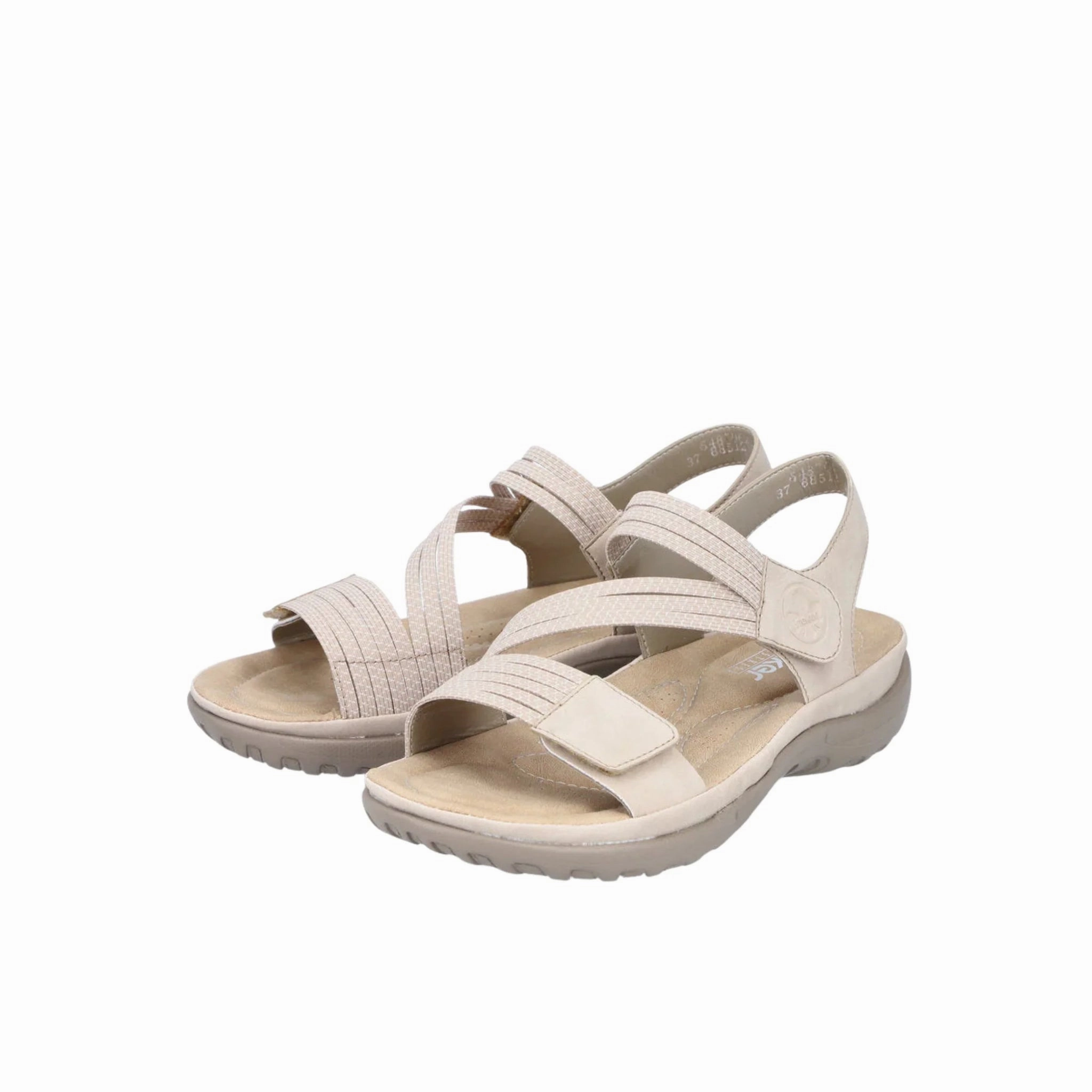 Abrasion Resistant Material Easy Clean Surface Rieker Women's Franja Sandals - Ginger/Cliff-Weiss