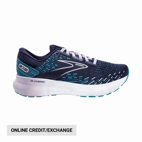 Weekend Trip Flexibility Support Brooks Women's Glycerin 20 Running Shoe - Peacoat/Ocean/Pastel Lilac