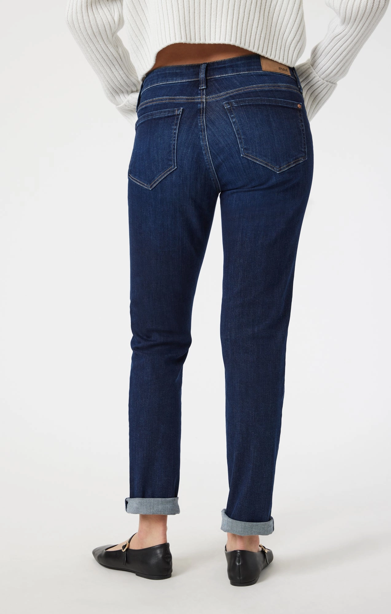 Chill Vibe Matching Basic EMMA SLIM BOYFRIEND IN DEEP FLEX BLUE