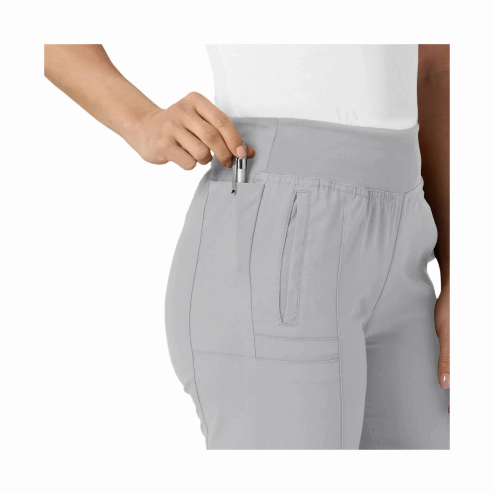 Wink Women's Comfort Waist Cargo Jogger Scrub Pant - Grey Versatile Wear