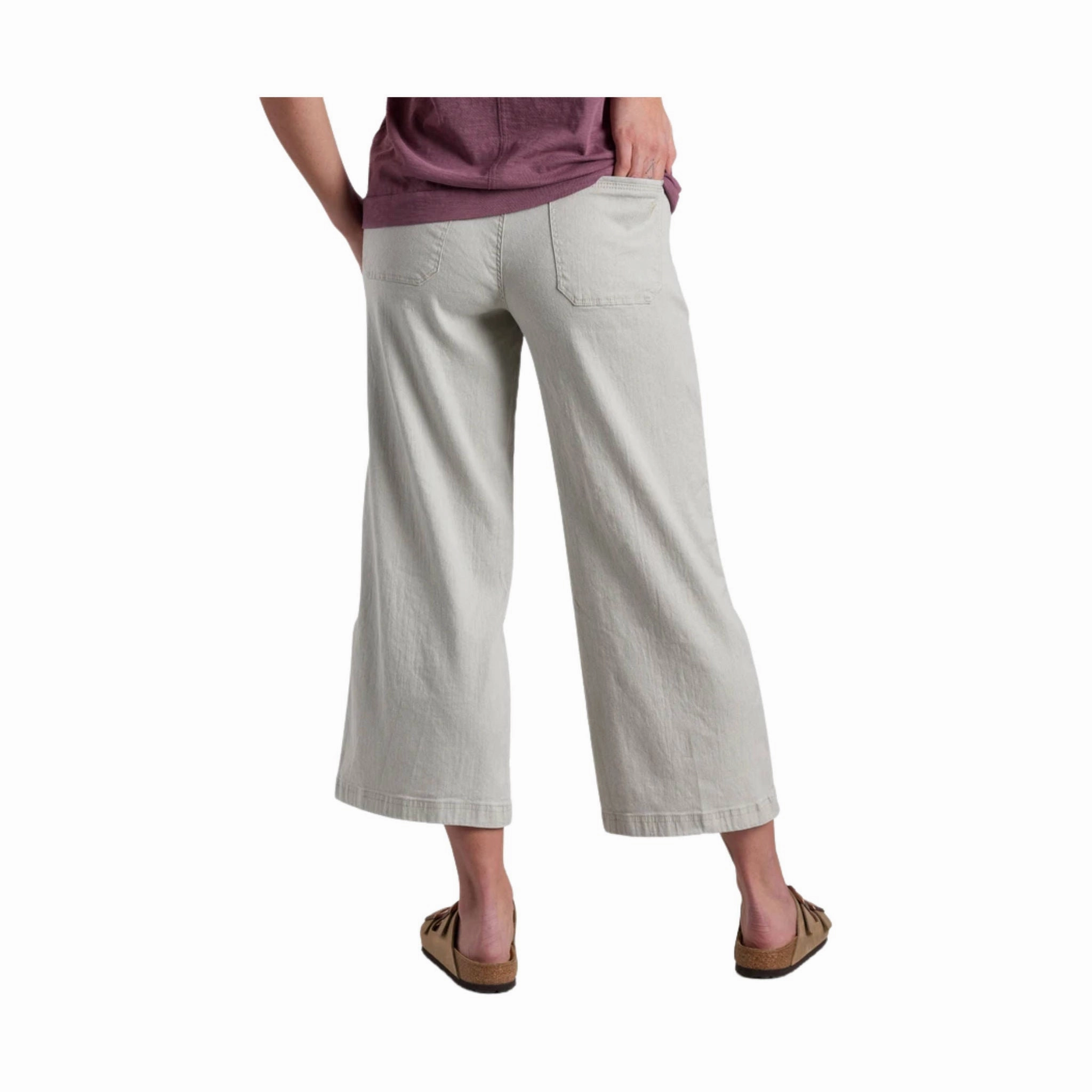 Minimal Design Eco Friendly Dyeing Kuhl Women's Seaboard Wide Leg Crop Pant - Birch