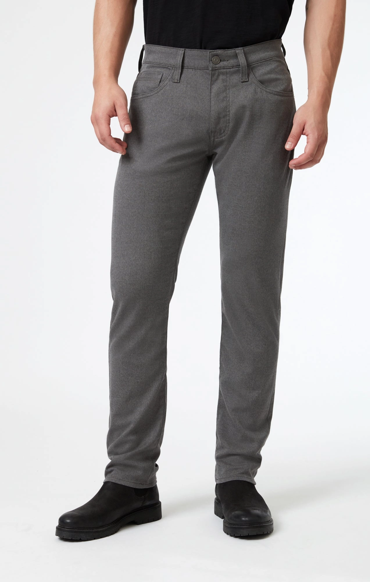 Comfort Control MARCUS SLIM STRAIGHT LEG IN GREY FEATHER TWEED