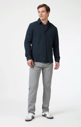 Tagless Design Tapered Leg Design ZACH STRAIGHT LEG IN ULTIMATE GREY CASUAL TWILL
