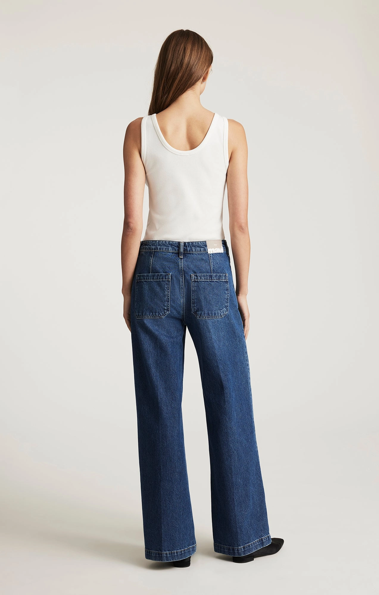 CHRISTINE WIDE LEG IN DARK BRUSHED CLASSIC DENIM Core Item