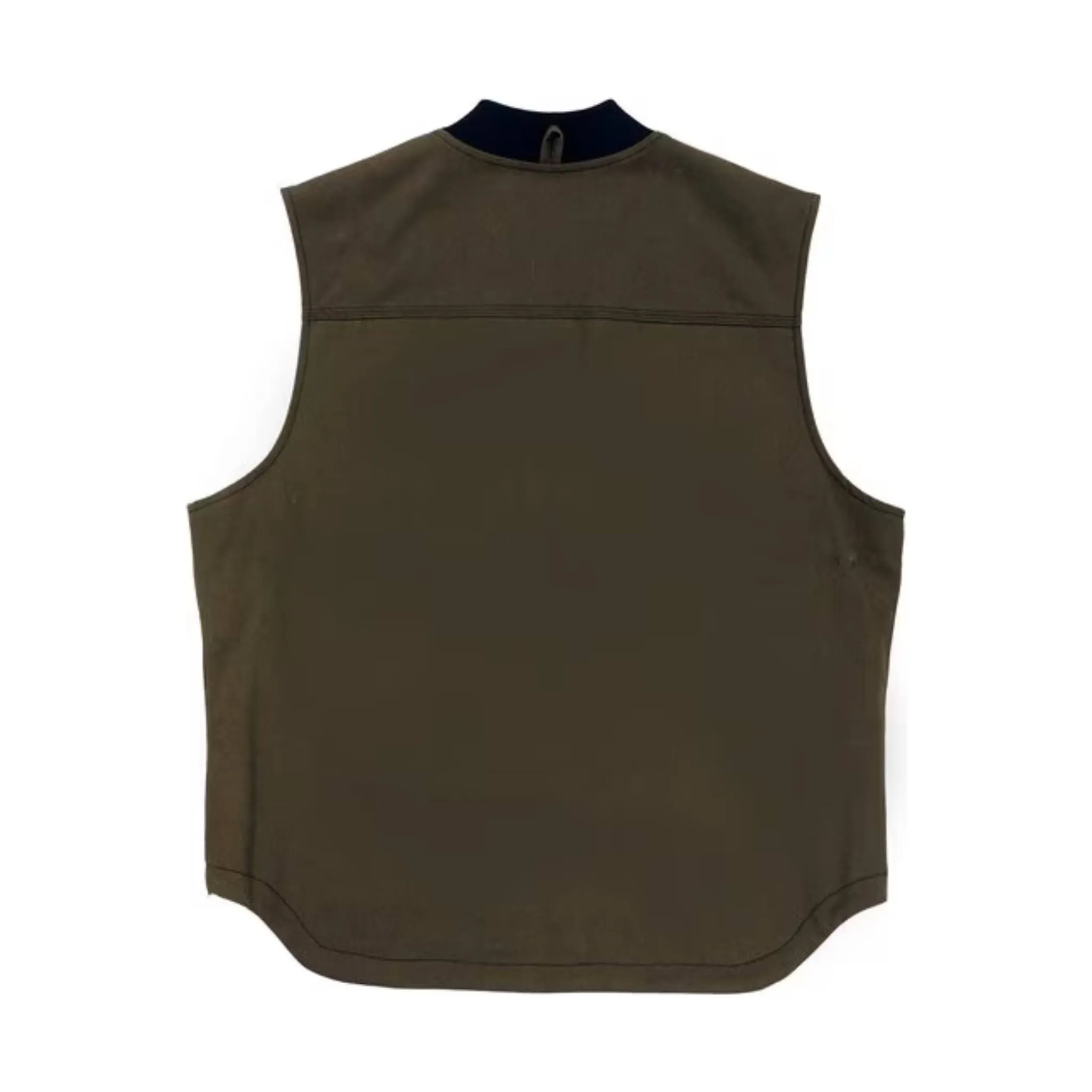 Tough Duck Men's Sherpa Lined Vest - Olive SeamlessShoulderPanels Ergonomic Sleeve Shaping