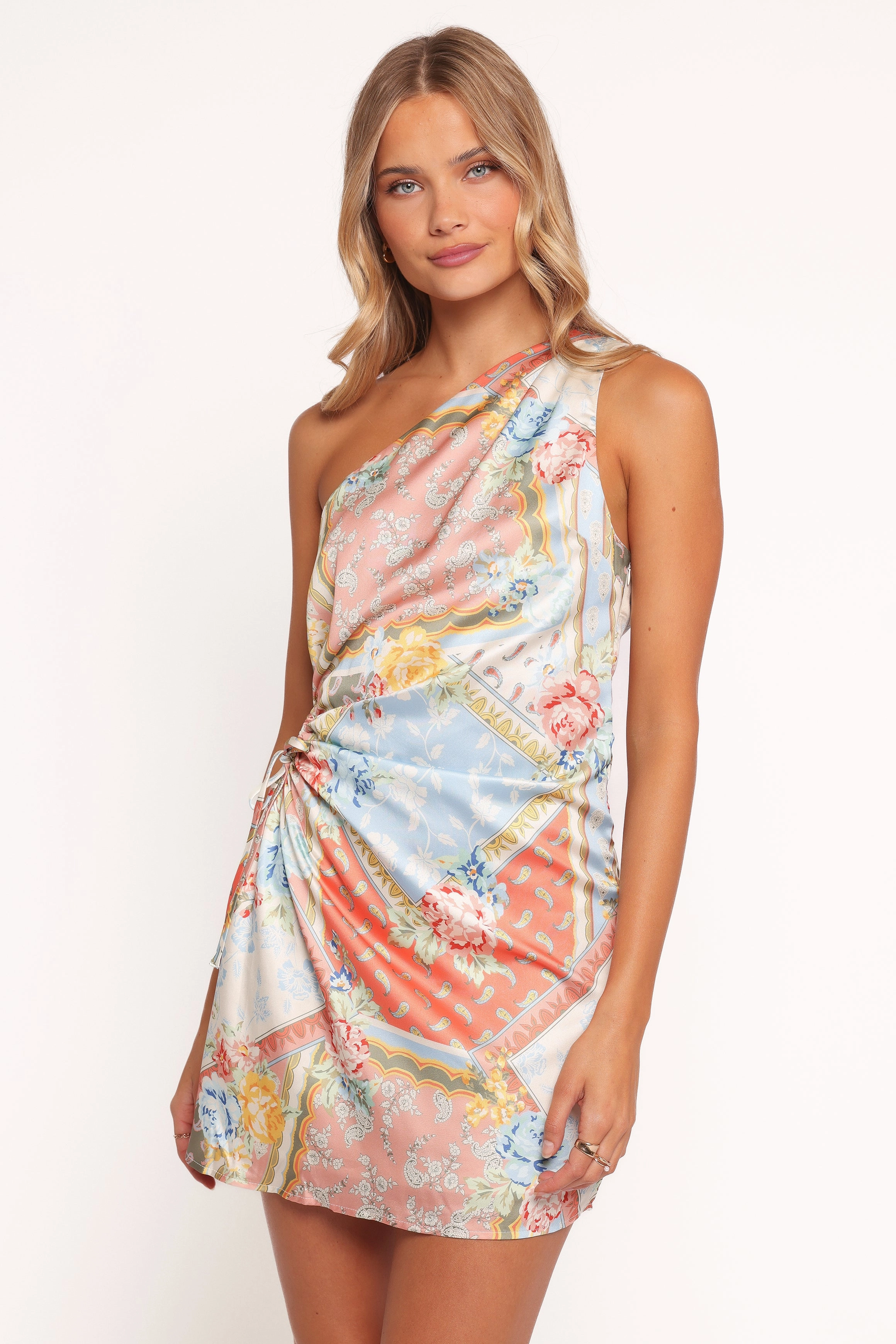 Clarke Mini Dress - Bel Air Rose High-waisted evening piece