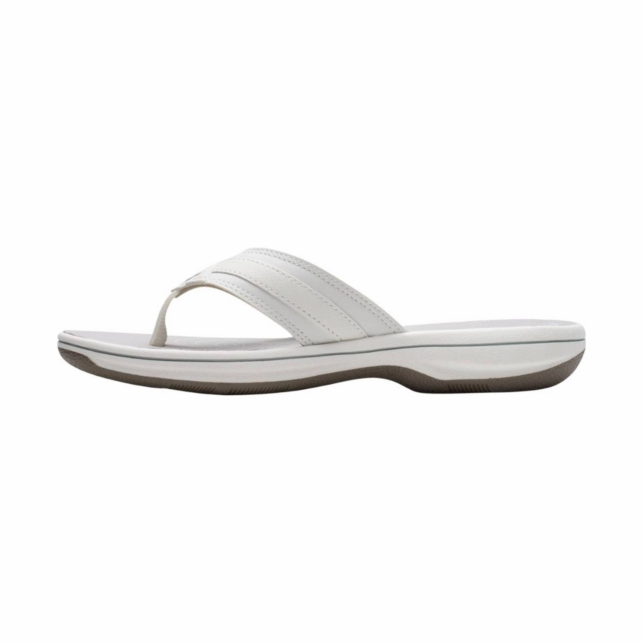 Clarks Women's Breeze Sea - White Synthetic Easy-to-wear Sandals Supportive