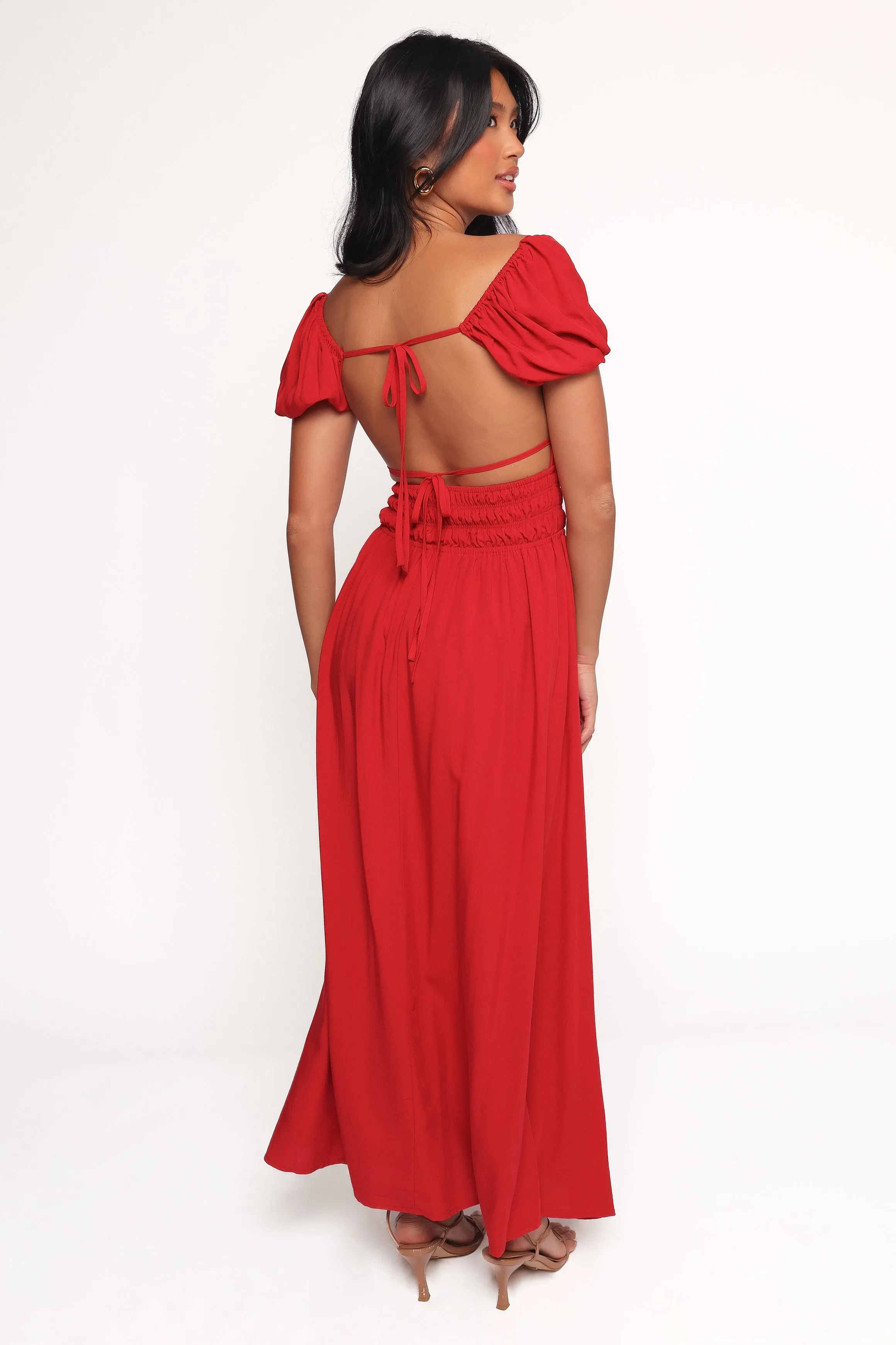 Theodora Maxi Dress - Red Compact Fit Daily Silhouette