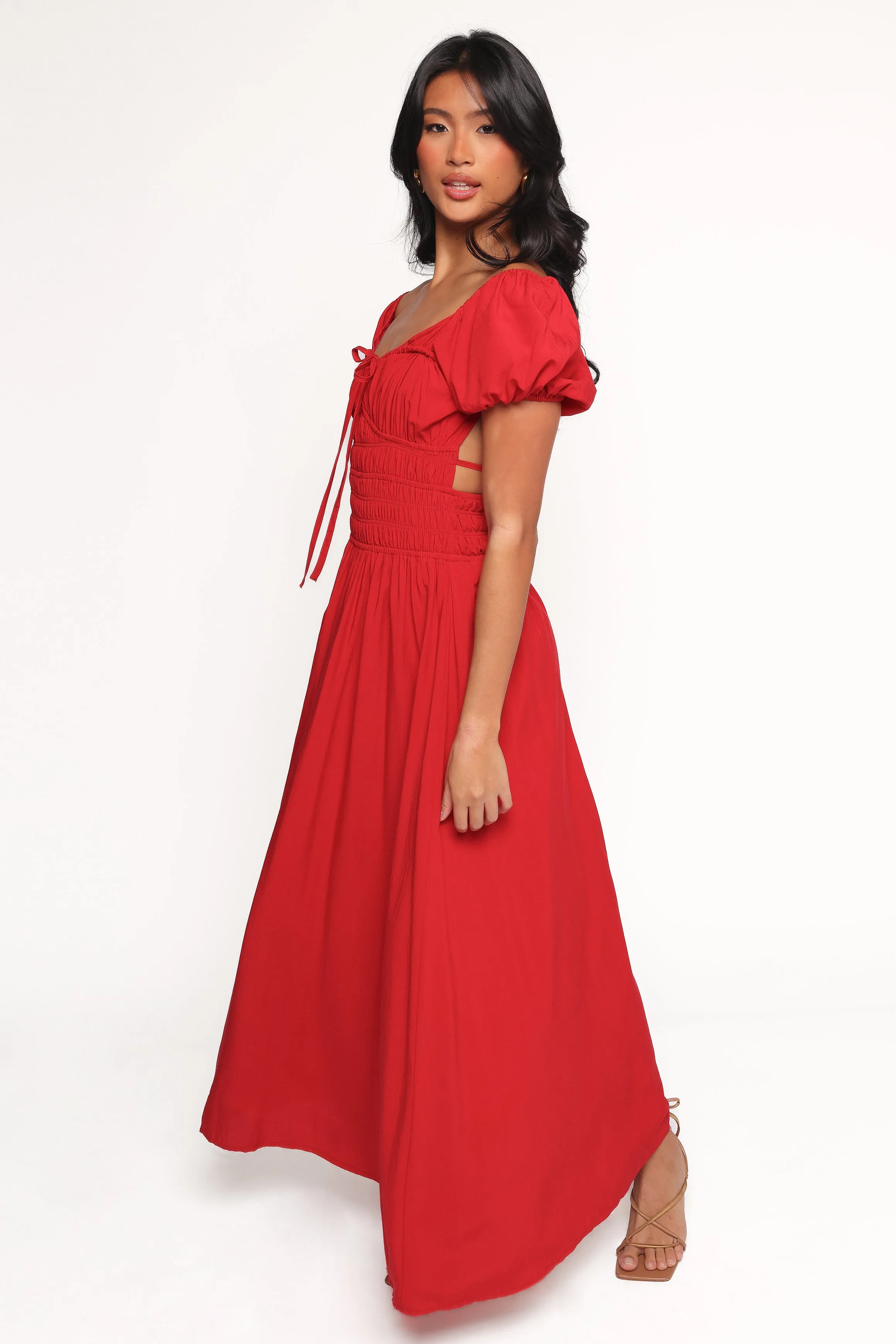 Theodora Maxi Dress - Red Cozy Vibes Must-have