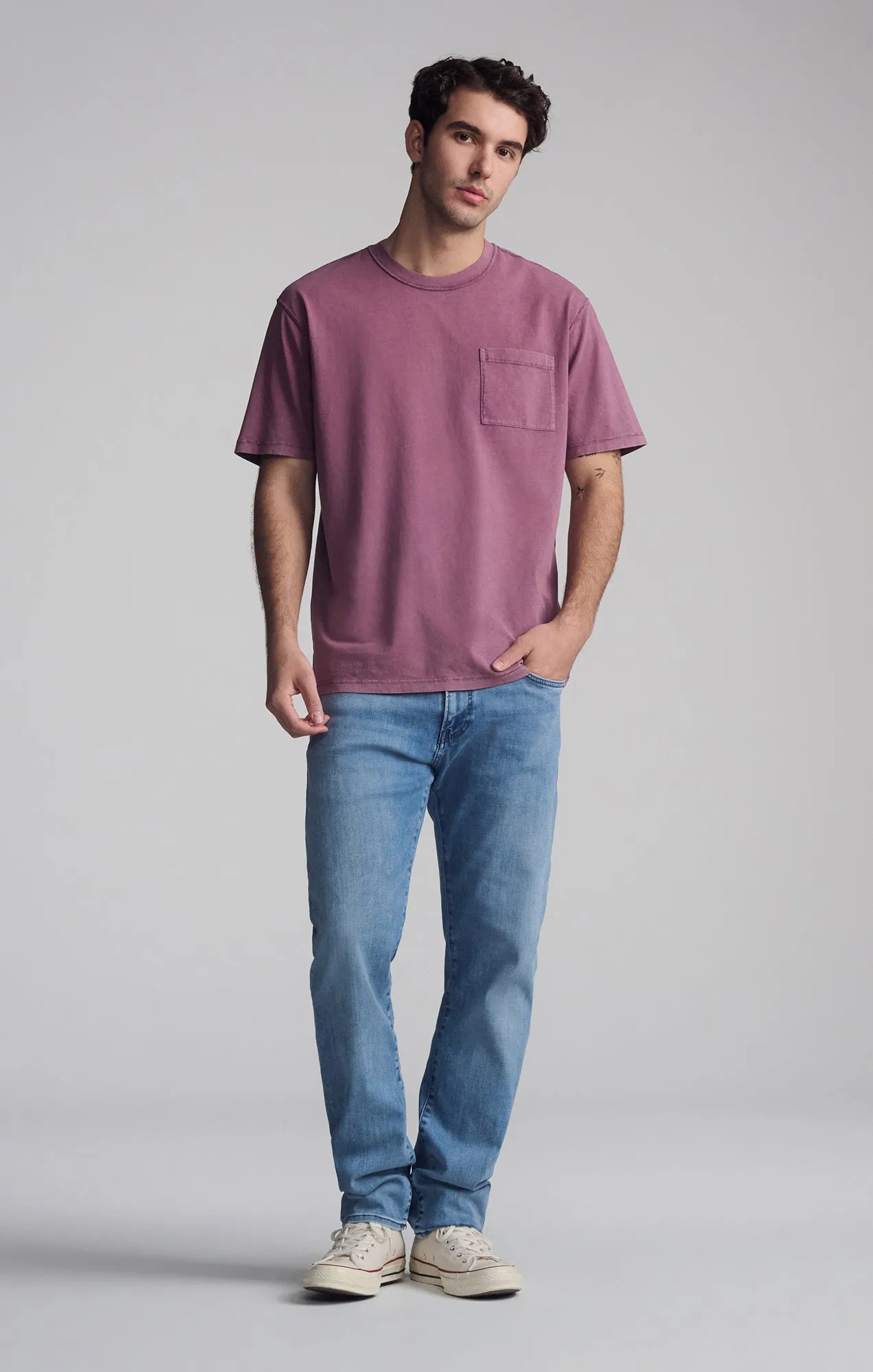 High Durability Weave Essential Clothing POCKET T-SHIRT IN TOADSTOOL