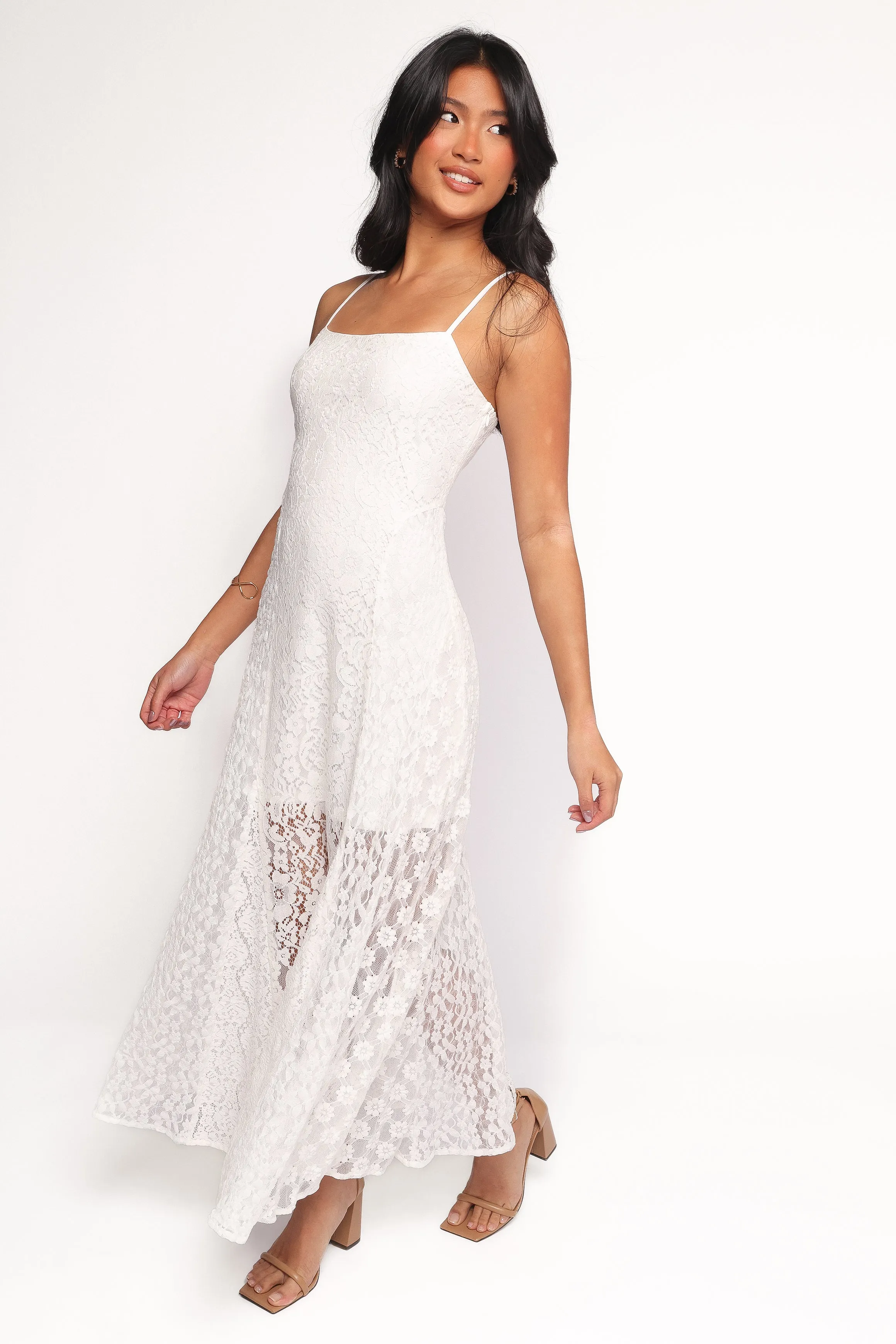 Fashion Layers Lounge Comfort Varia Lace Maxi Dress - White