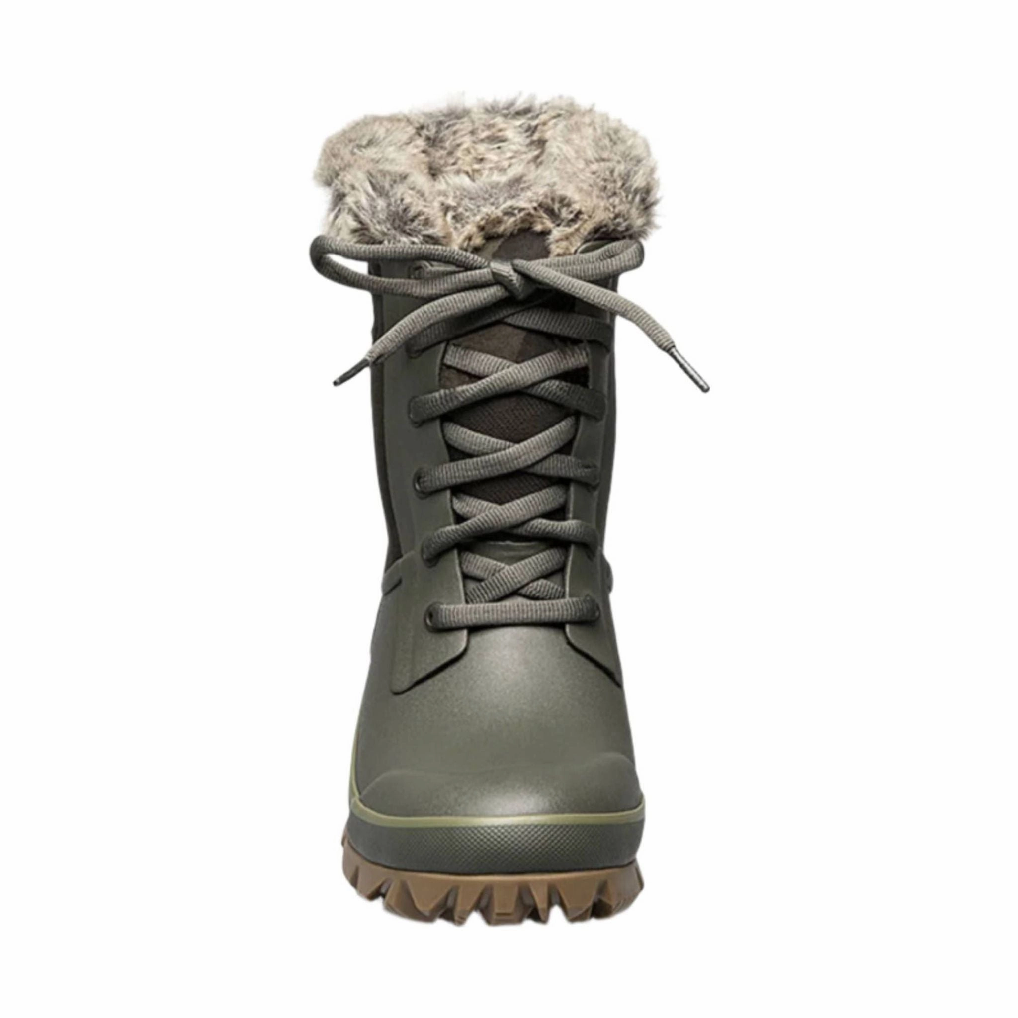 Bogs Women's Arcata Tonal Camo Waterproof Winter Boots - Dark Green Cushioned Step Rainy Days