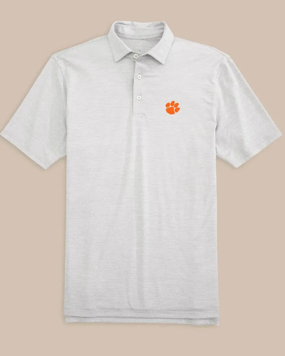Clemson Tigers Driver Spacedye Polo Shirt PreShrunk Cotton Blend Active Lifestyle