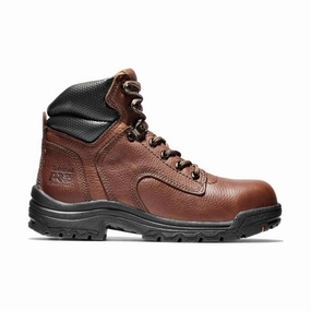 Timberland Pro Women`s Titan 6 Inch Alloy Toe Boot - Coffee Full Grain Performance Wear SlipResistant