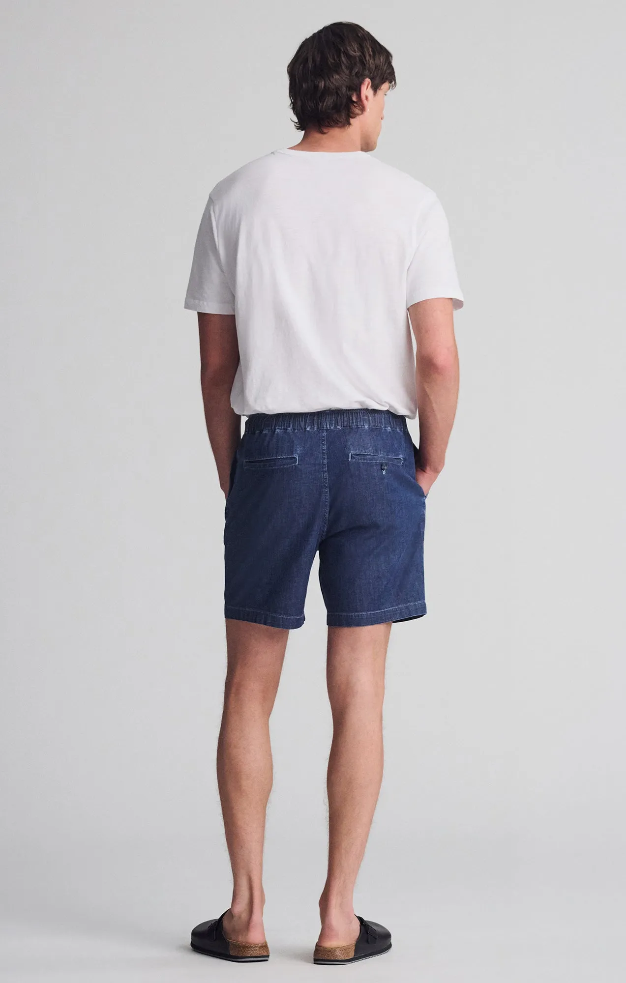 Day Wear CLINT JOGGER SHORTS IN NAVY CHAMBRAY