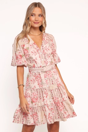 Columba Mini Dress - Soft Camellia confident look