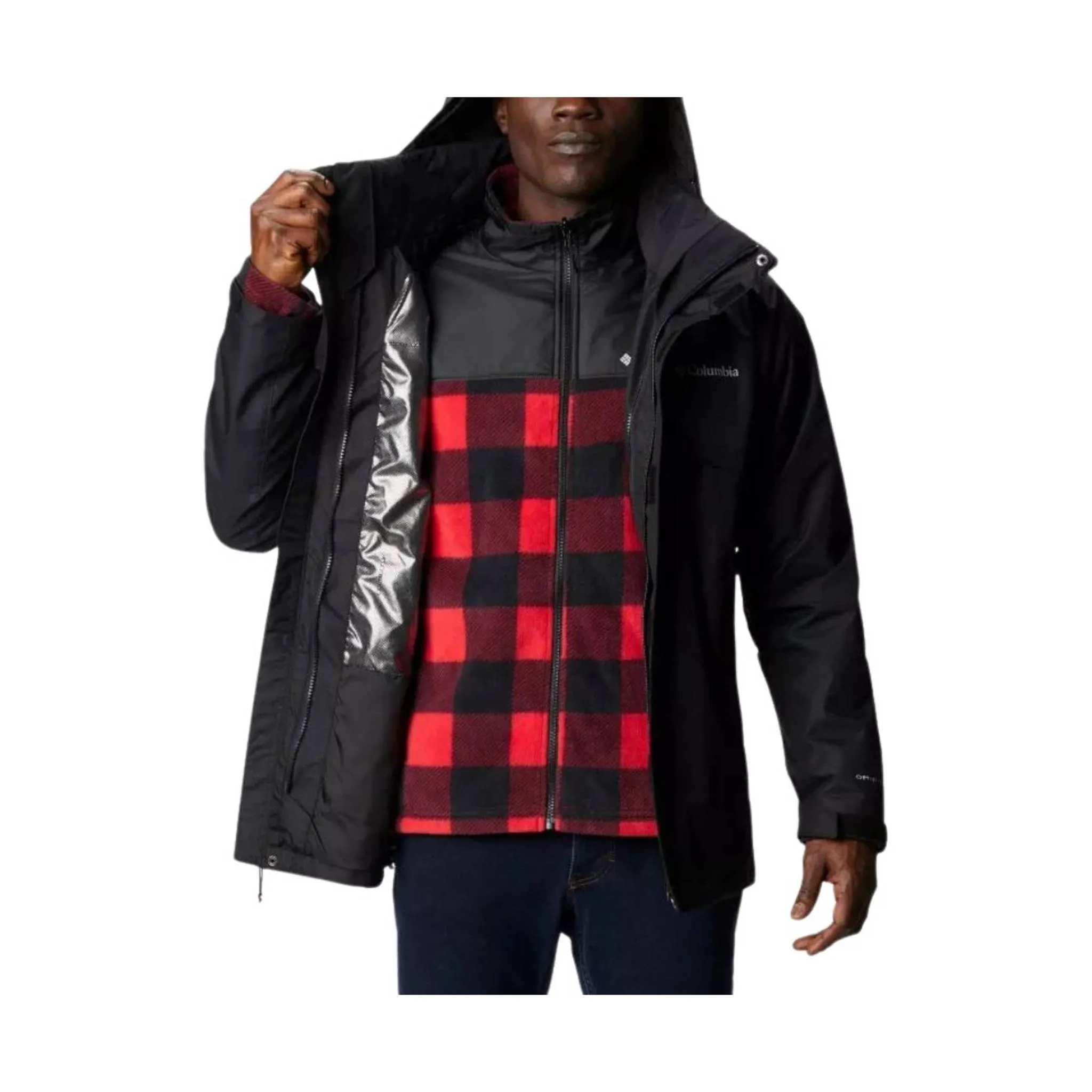 Columbia Men's Bugaboo II Fleece Jacket - Black Thermal Regulation System High Collar Design