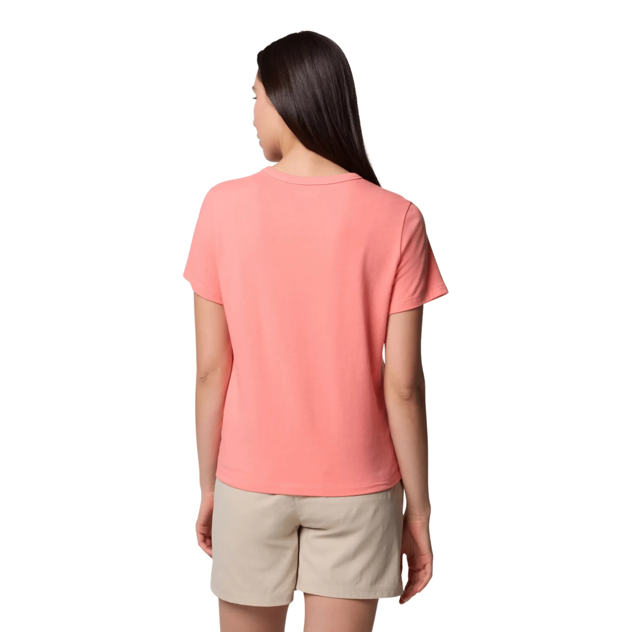 NonIrritating Seams BioBased Fiber Columbia Women's Sun Trek Short Sleeve II Shirt - Alpenglow