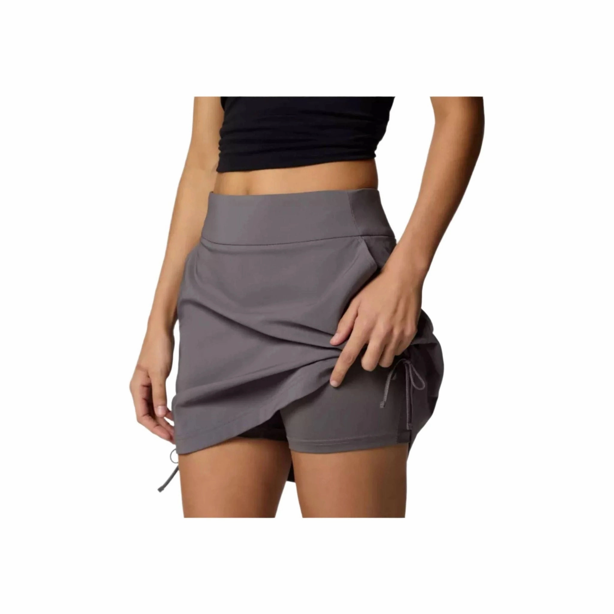 Columbia Women's All Seasons Ruched Skort - City Grey Hidden pockets Light Wear