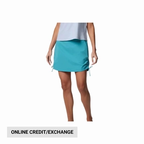 Columbia Women's All Seasons Ruched Skort - Teal Chafe Resistant