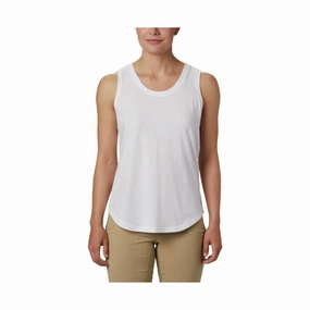 Columbia Women's Cades Cape Tank - White HighElasticity Thread SecurePockets