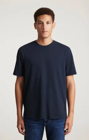 contrast Tight Fit CREW NECK T-SHIRT IN TOTAL ECLIPSE