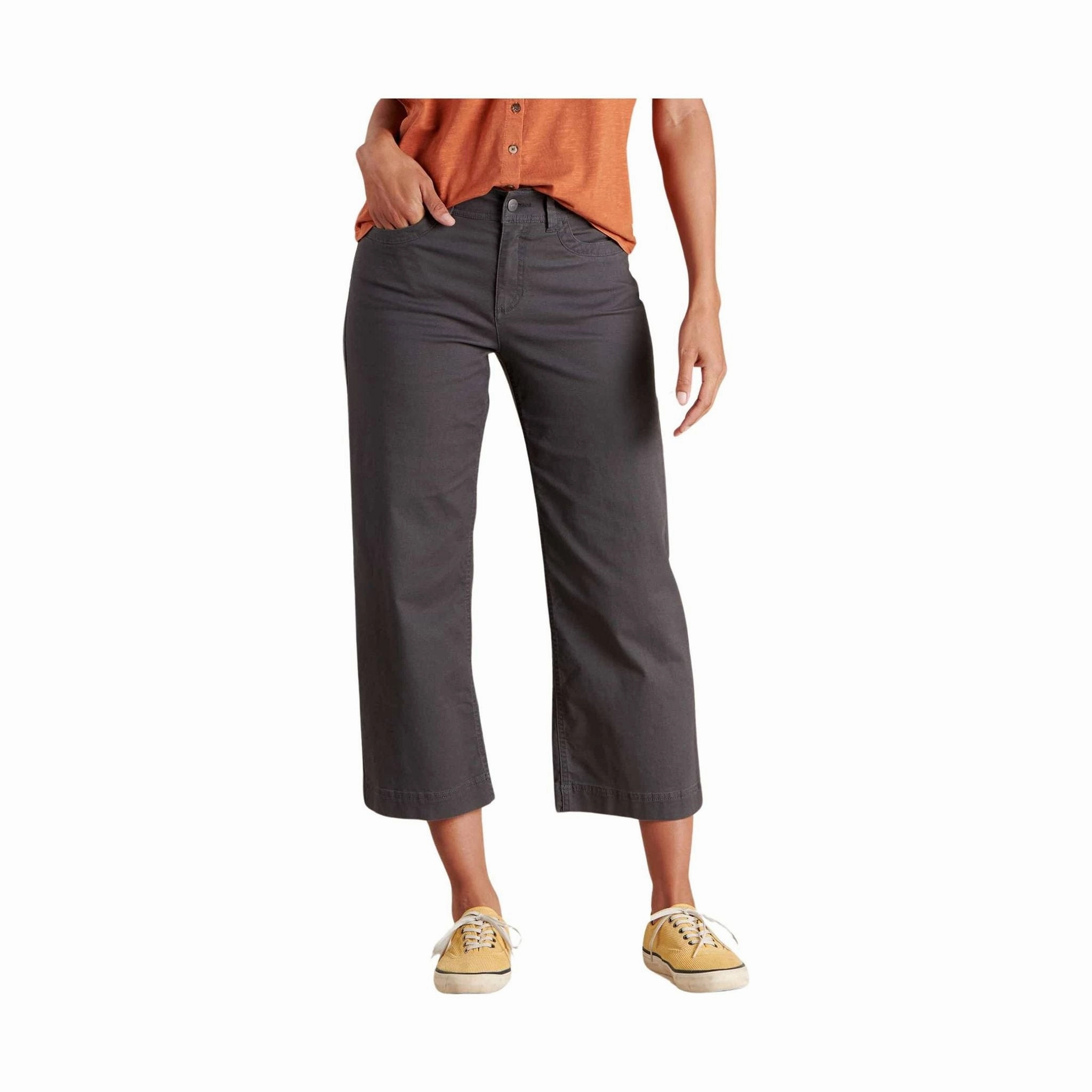 Crisp Design Wrinklefree Toad & Co Women's Earthworks Wide Leg Pant - Soot