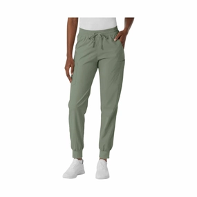 Wink Women's Boundless Jogger Scrub Pant - Sage Heather Breathable Performance Wear Quick Fit Wear