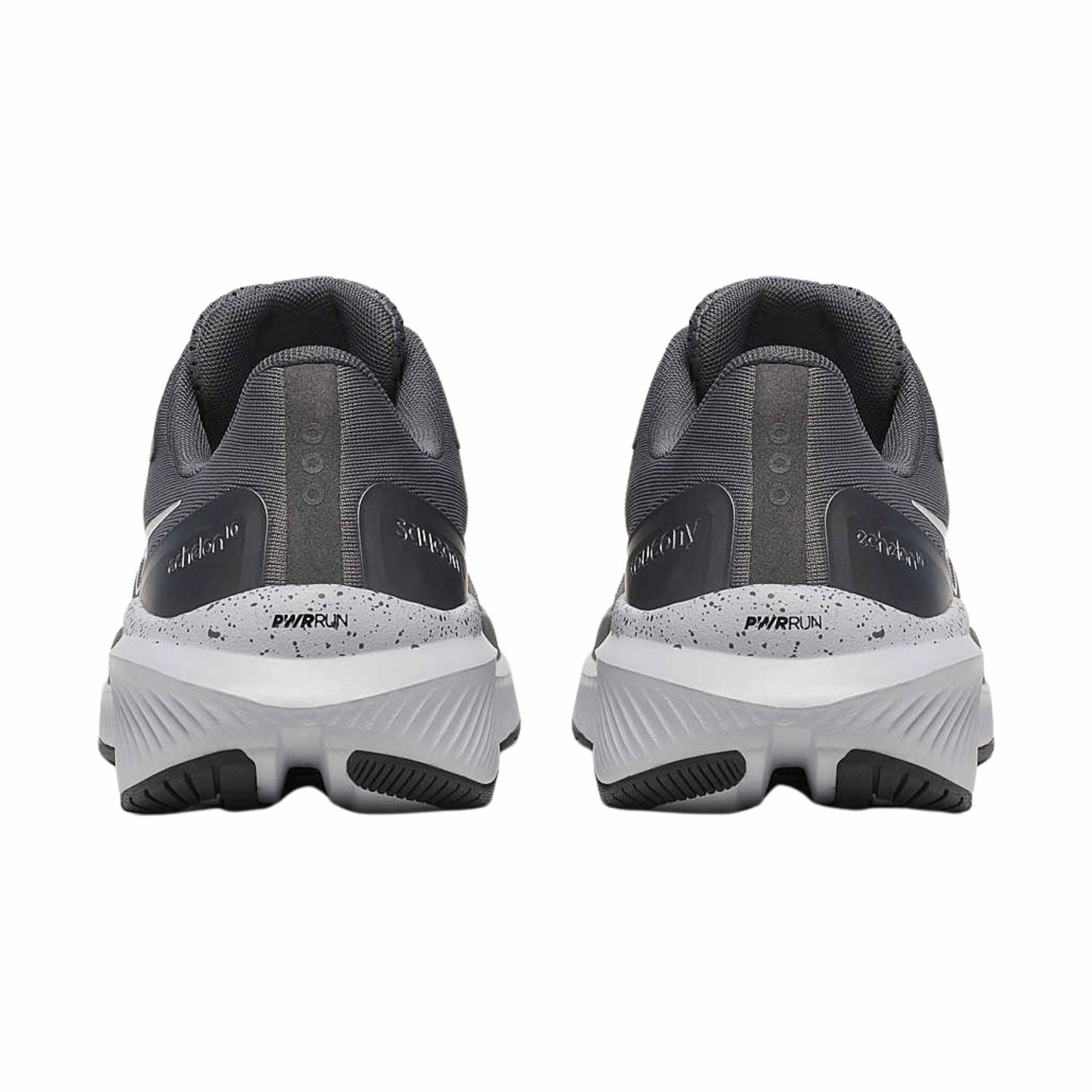 Trail Usage Recycled Polyester Fabric Saucony Men's Echelon 10 Running Shoes - Carbon/Black