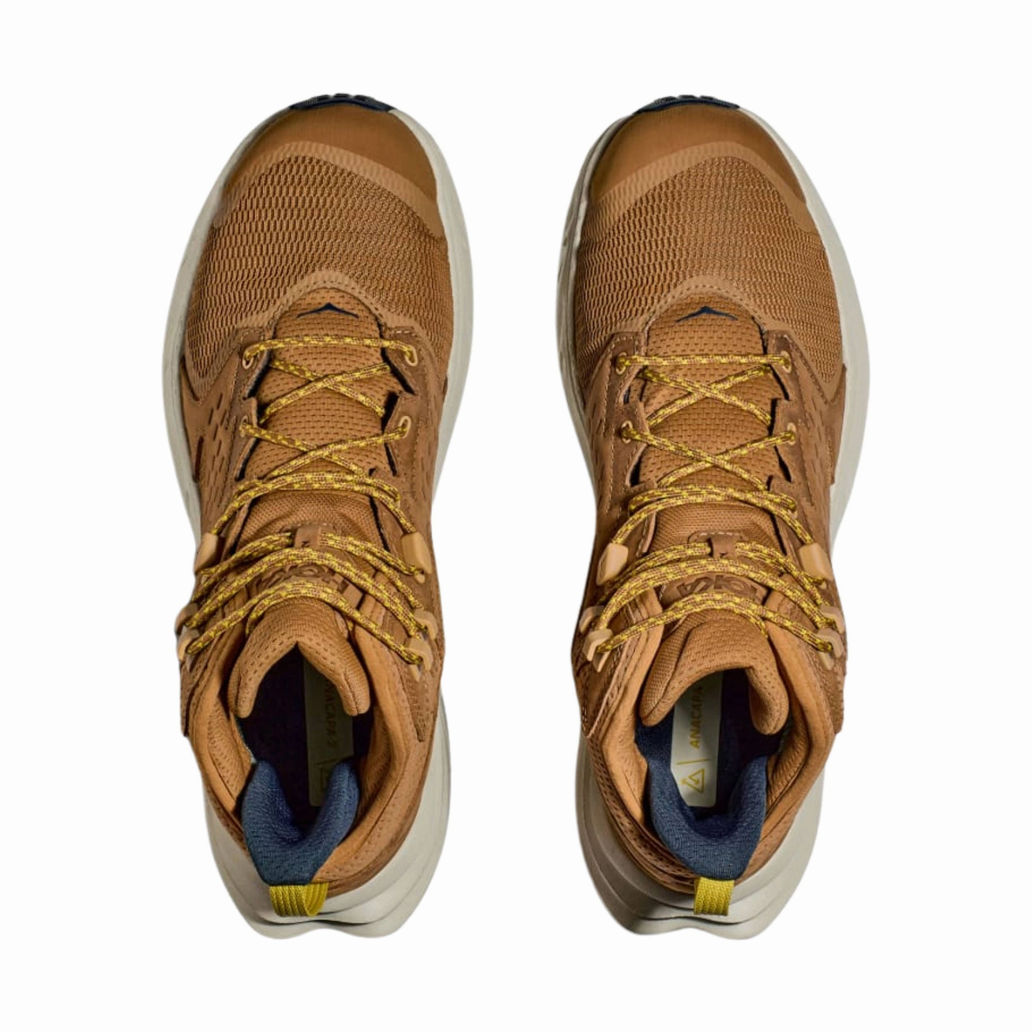 Mobility Focused HOKA Men's Anacapa 2 Mid GTX Hiking Shoes - Honey/Celadon Tint