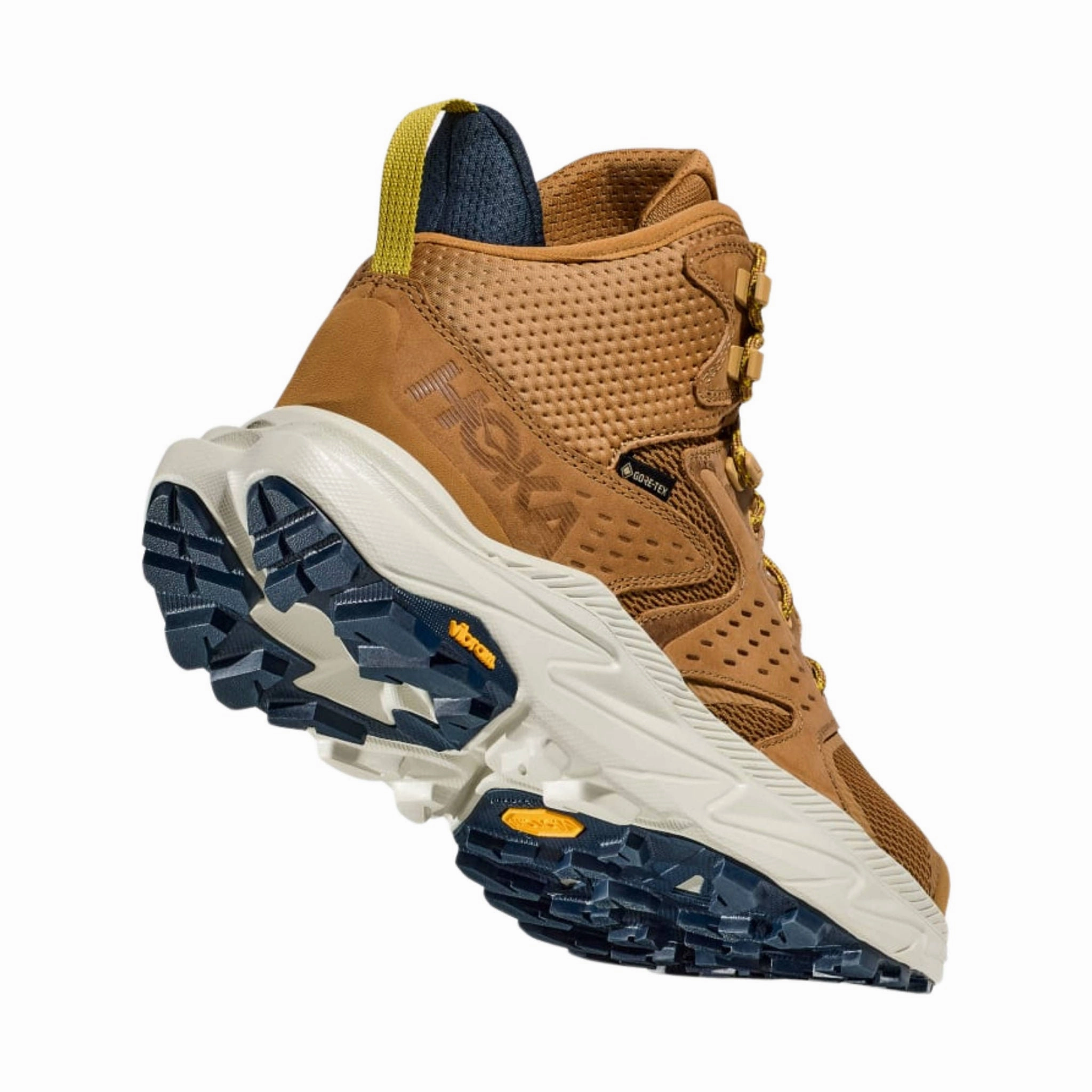 Anti Fatigue HOKA Men's Anacapa 2 Mid GTX Hiking Shoes - Honey/Celadon Tint