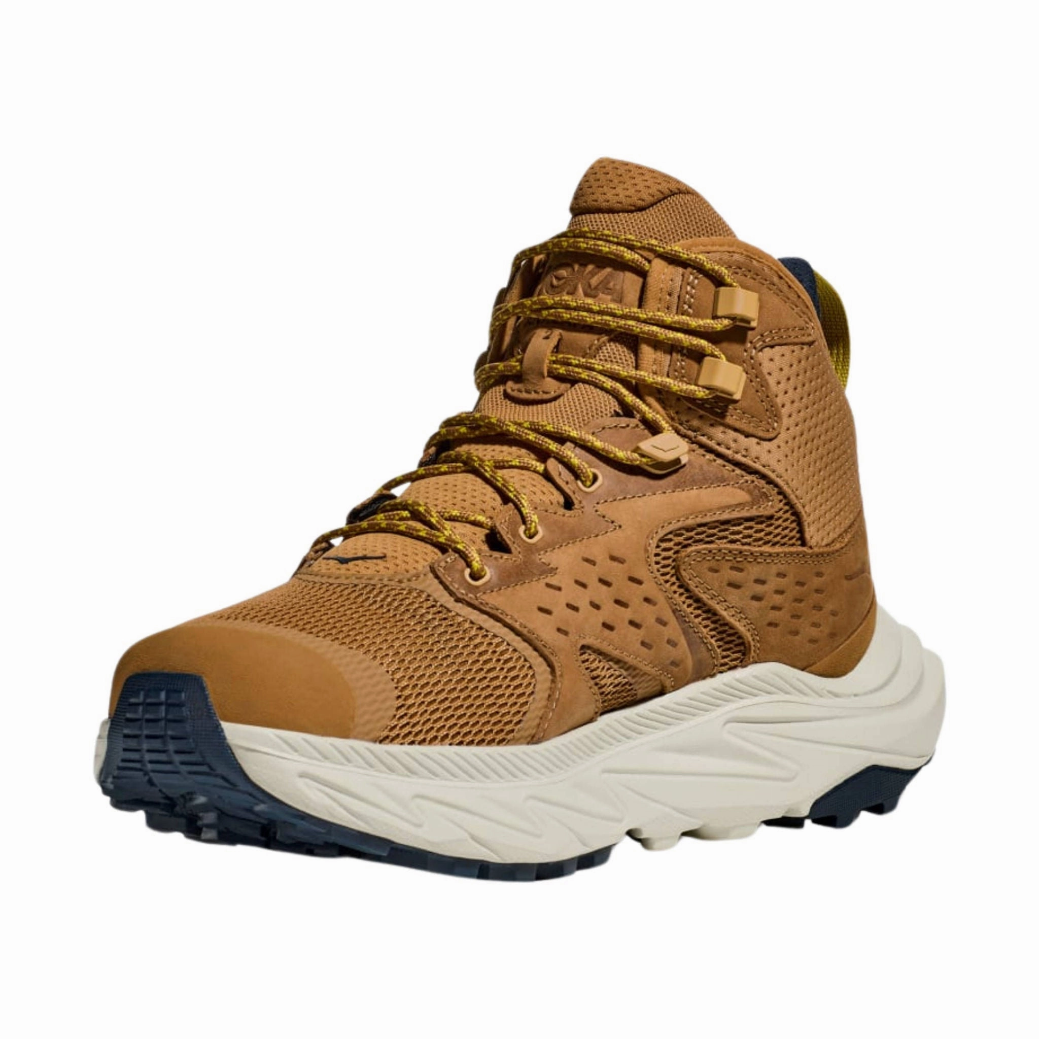 Thermoplastic Bonding Easy Clean HOKA Men's Anacapa 2 Mid GTX Hiking Shoes - Honey/Celadon Tint