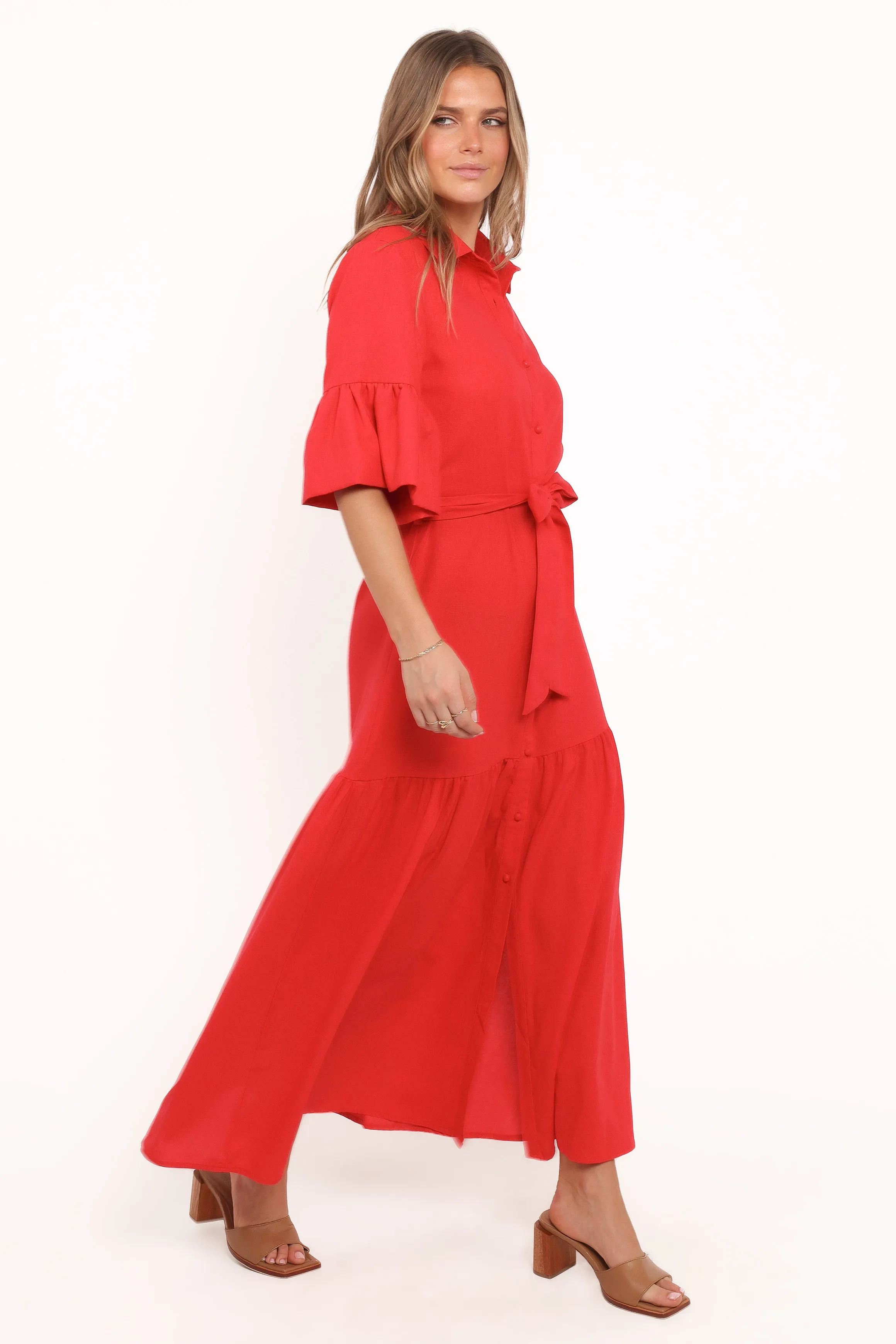 Street Style Kirrily Midi Dress - Red