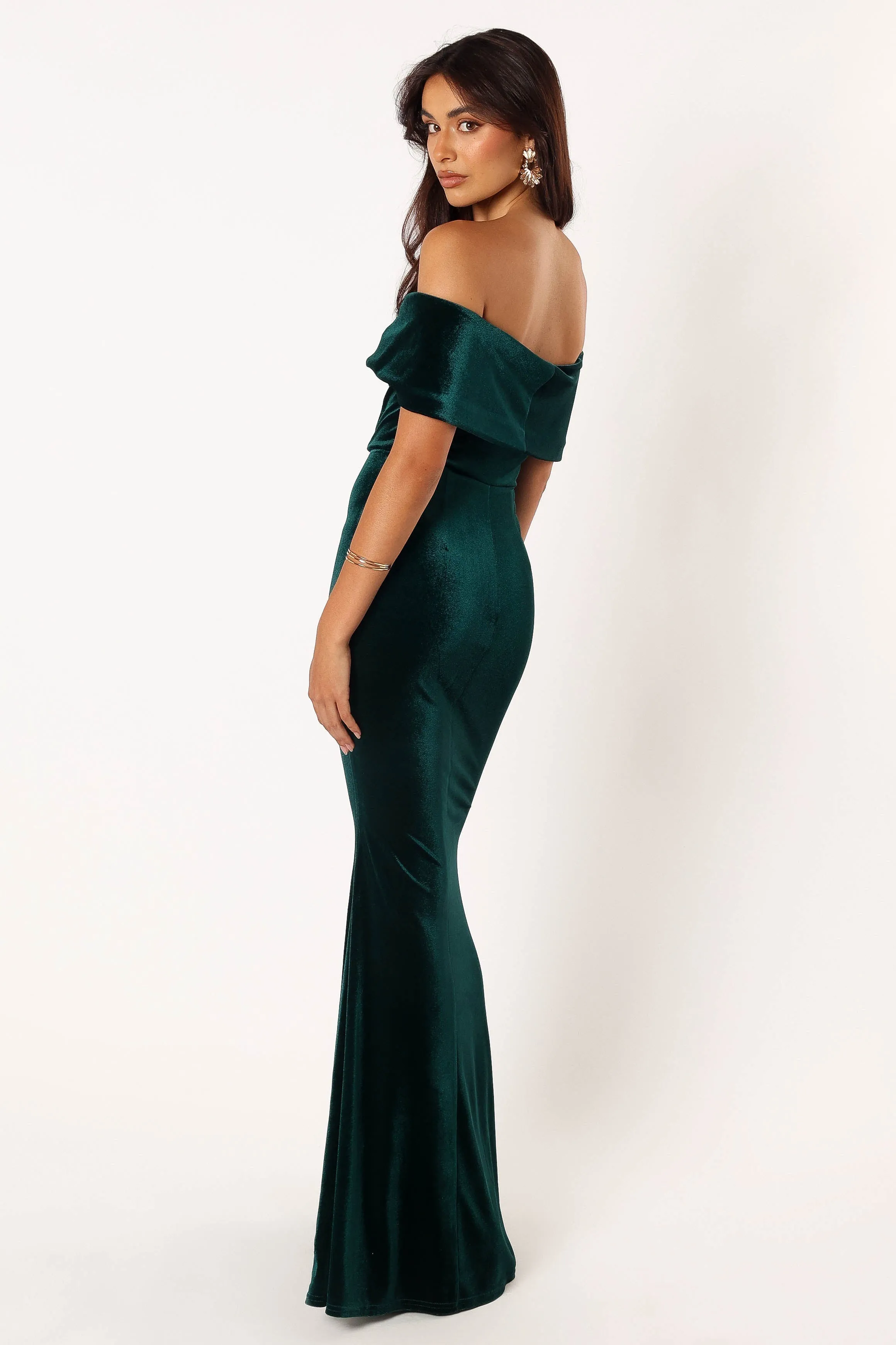 Comfy Style Adair Off Shoulder Maxi Dress - Emerald Green