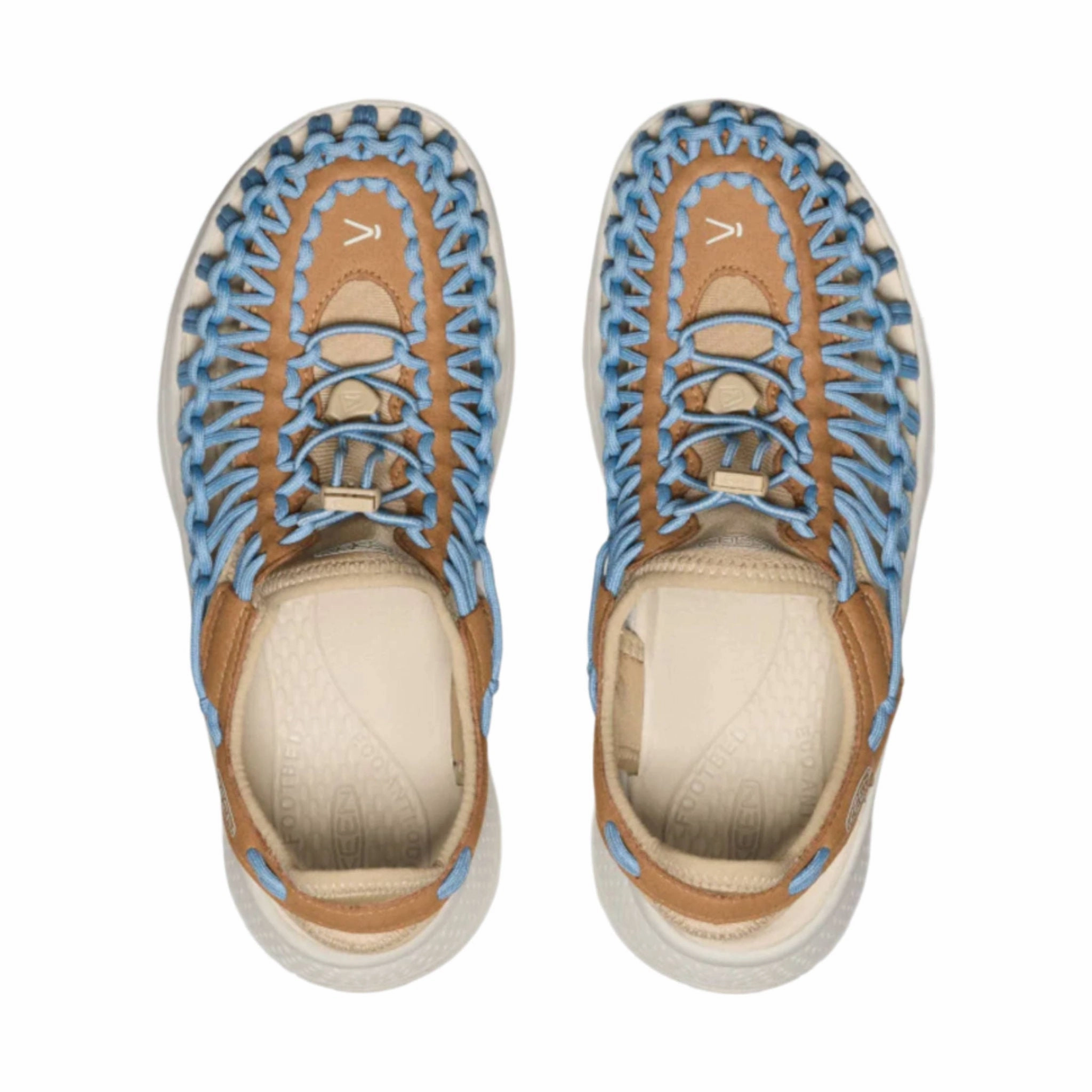 KEEN Women's Uneek Astoria Sandal - Chipmunk/Faded Denim Autumn Breeze