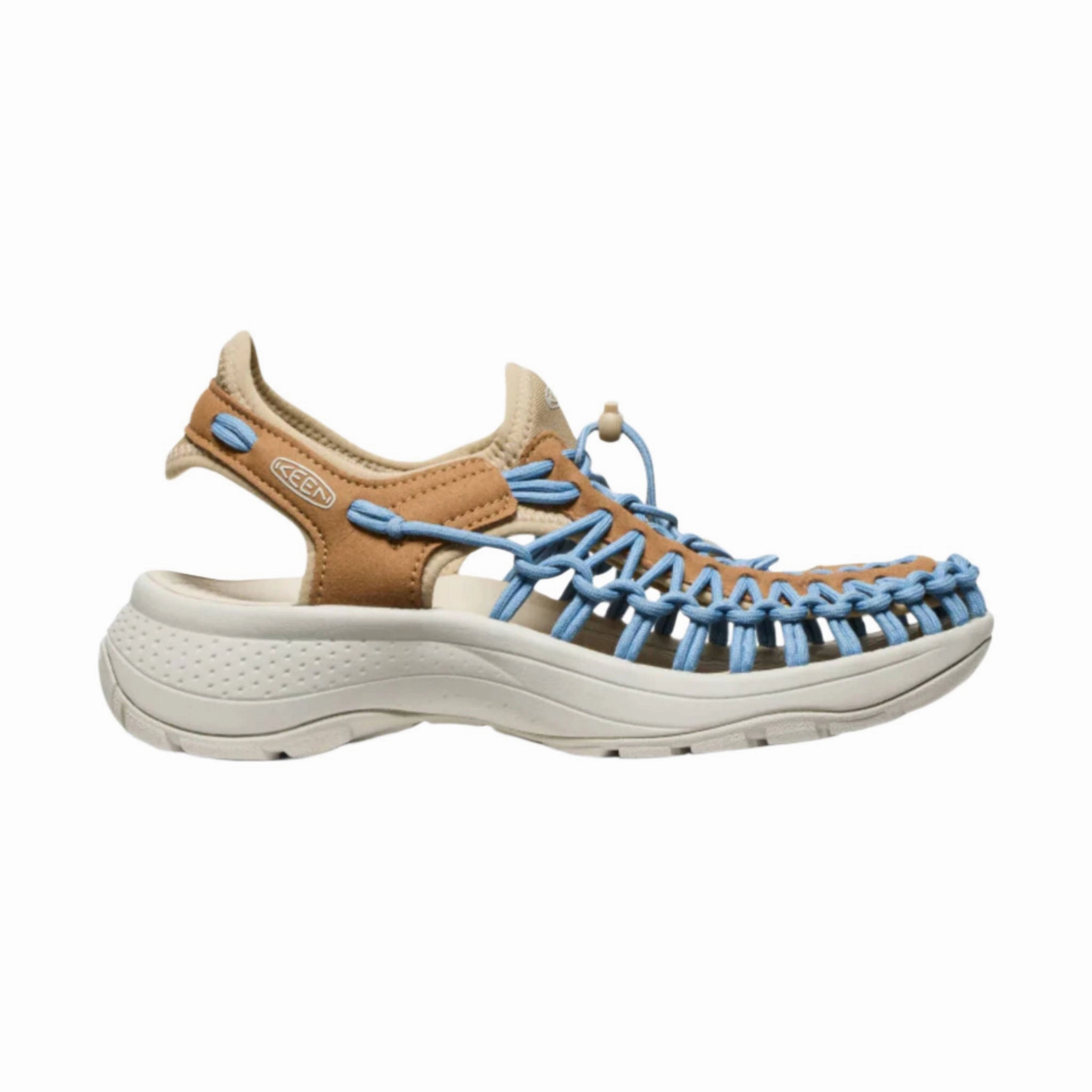 No Bind Holiday Mood KEEN Women's Uneek Astoria Sandal - Chipmunk/Faded Denim