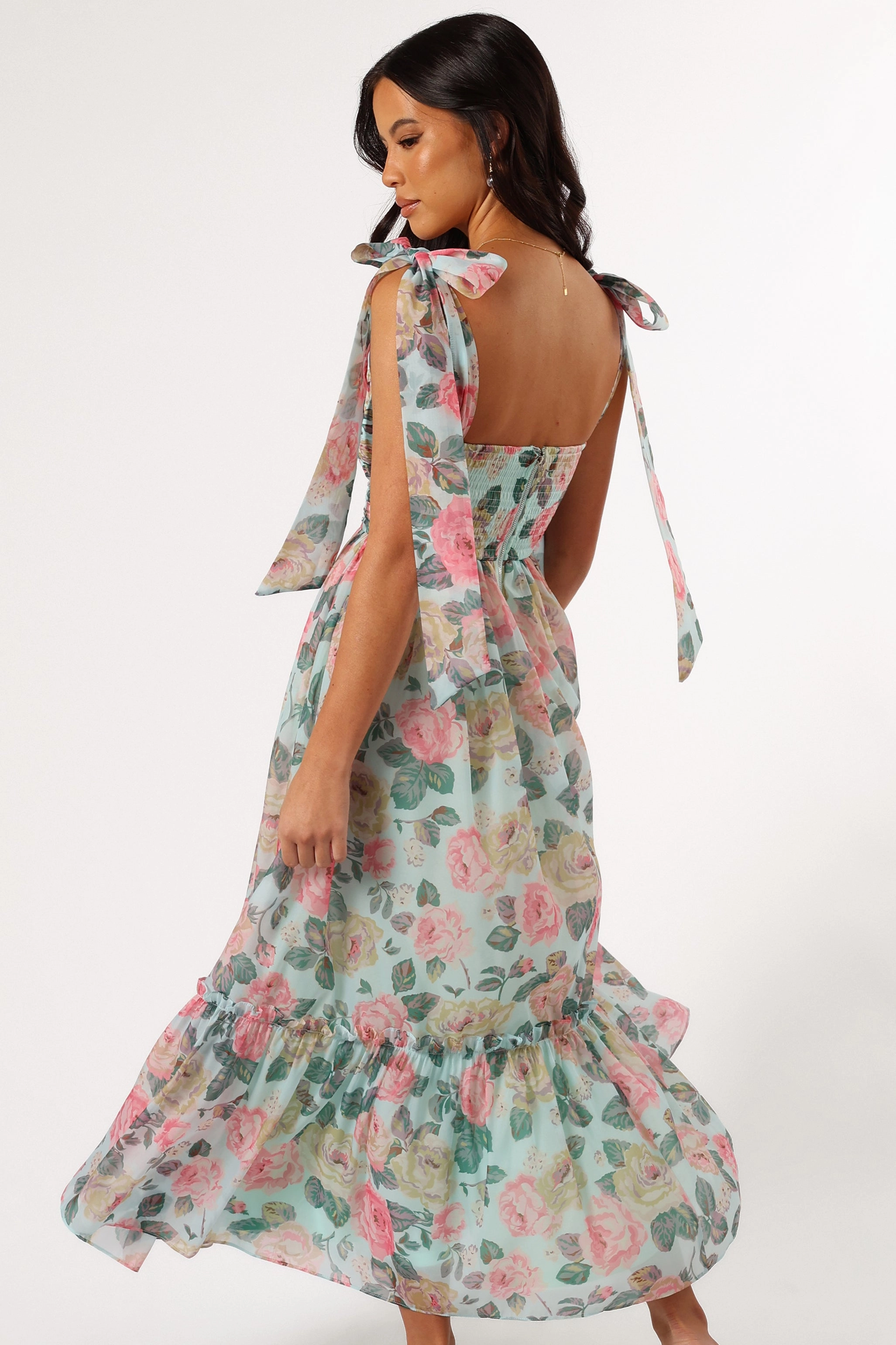 City Friendly Floret Midi Dress - Blue Multi