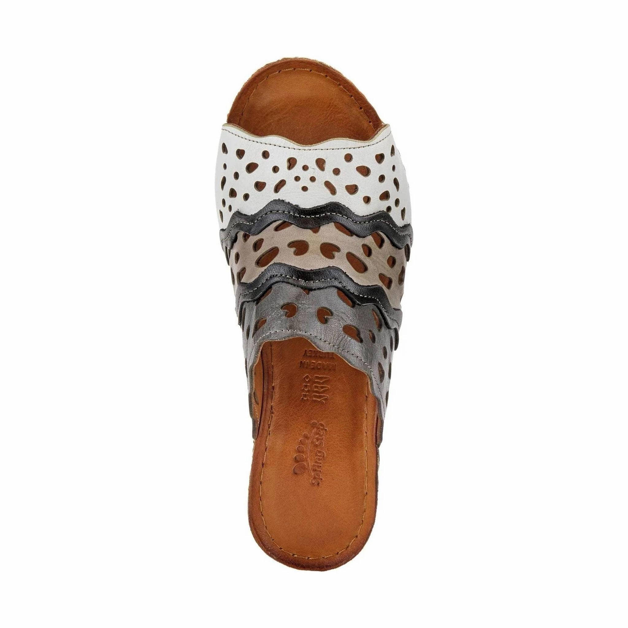 Light Fit Spring Step Women's Footy Sandals - Grey Multi