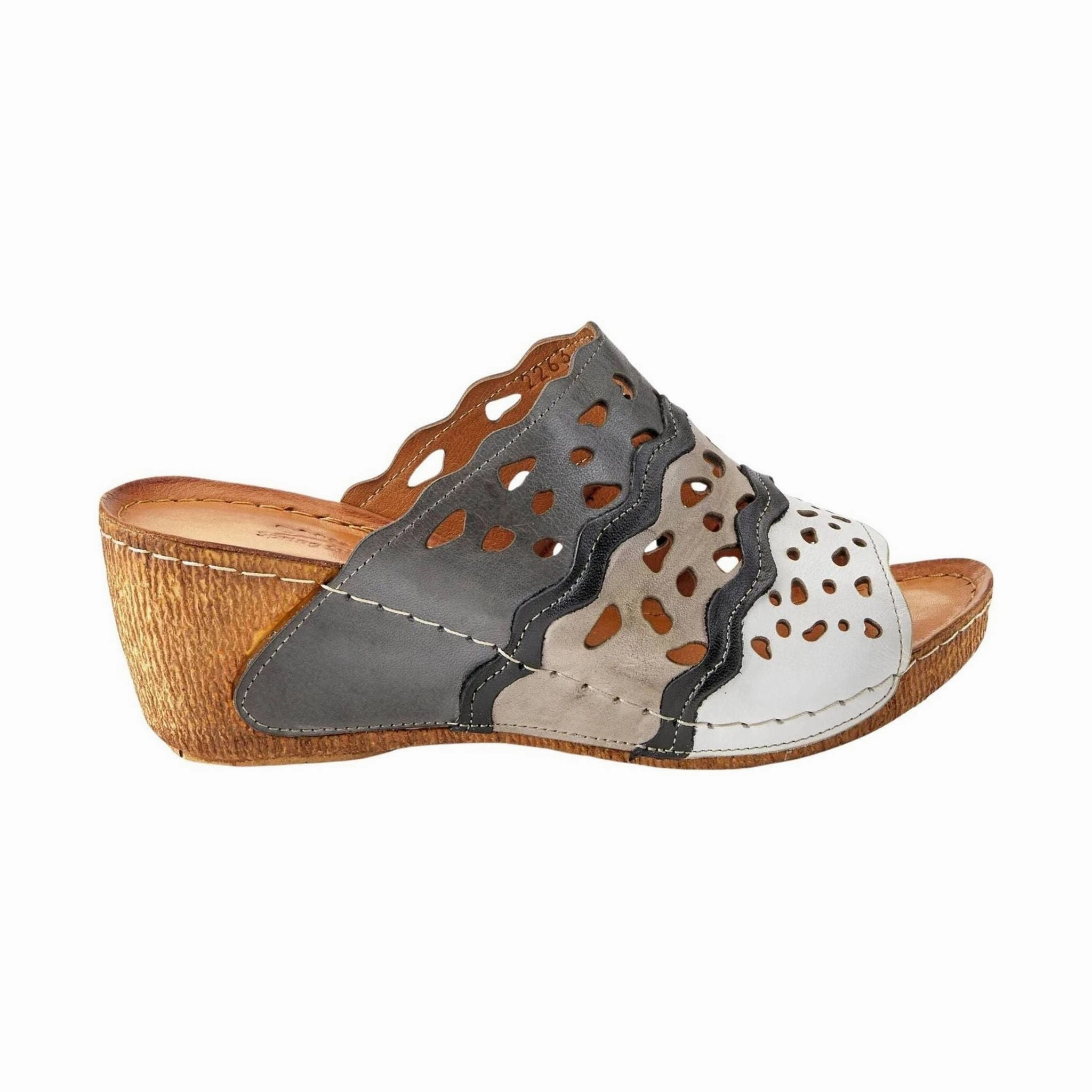 Spring Step Women's Footy Sandals - Grey Multi Camp Day