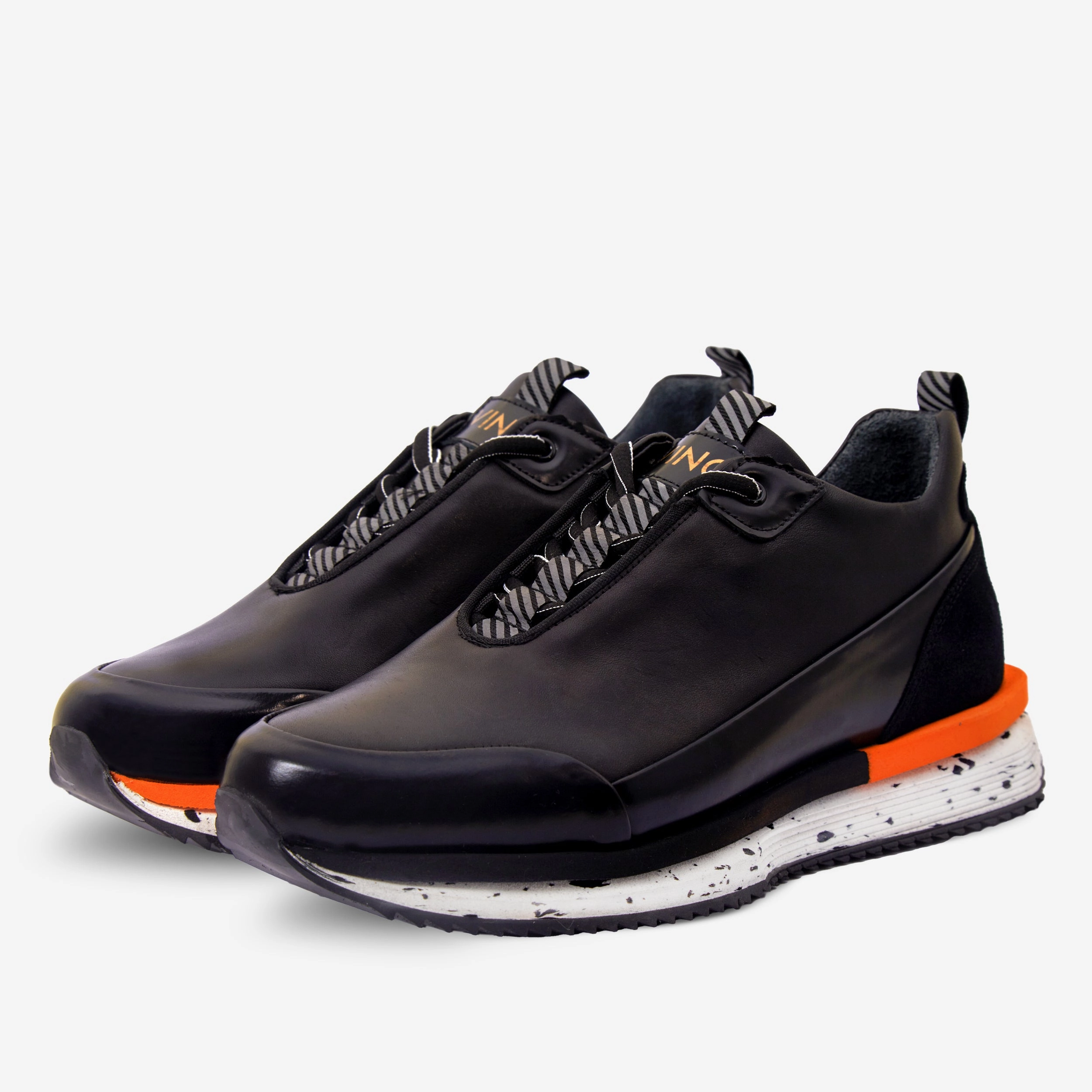 Seismic Pads Sneaker Design The Milford  Black  Leather Men Sneaker