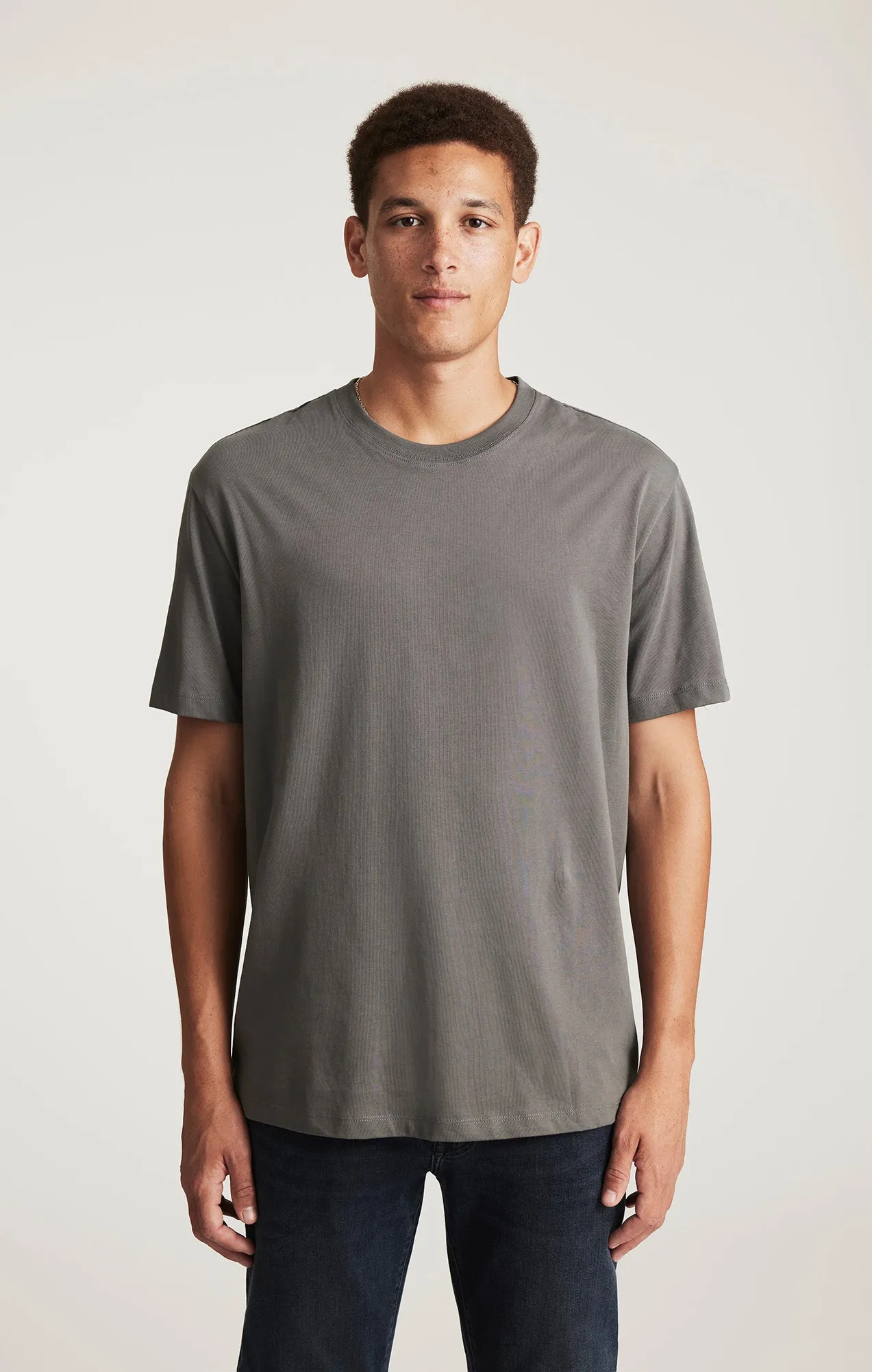 BASIC SHORT SLEEVE T-SHIRT IN LAVE SMOKE COMFORT TemperatureControl Fabric