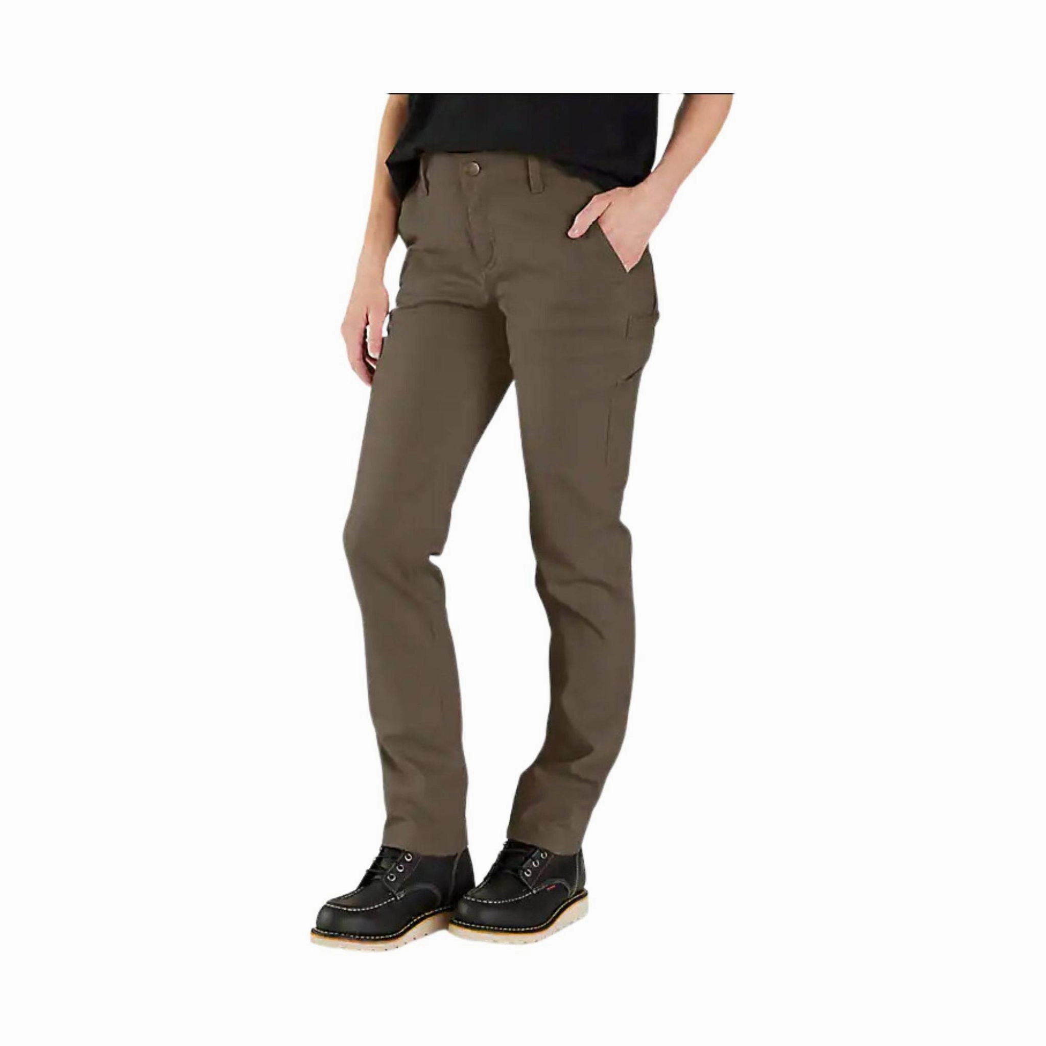 Perfect Length Carhartt Women's Rugged Relaxed Fit Canvas Work Pant - Tarmac