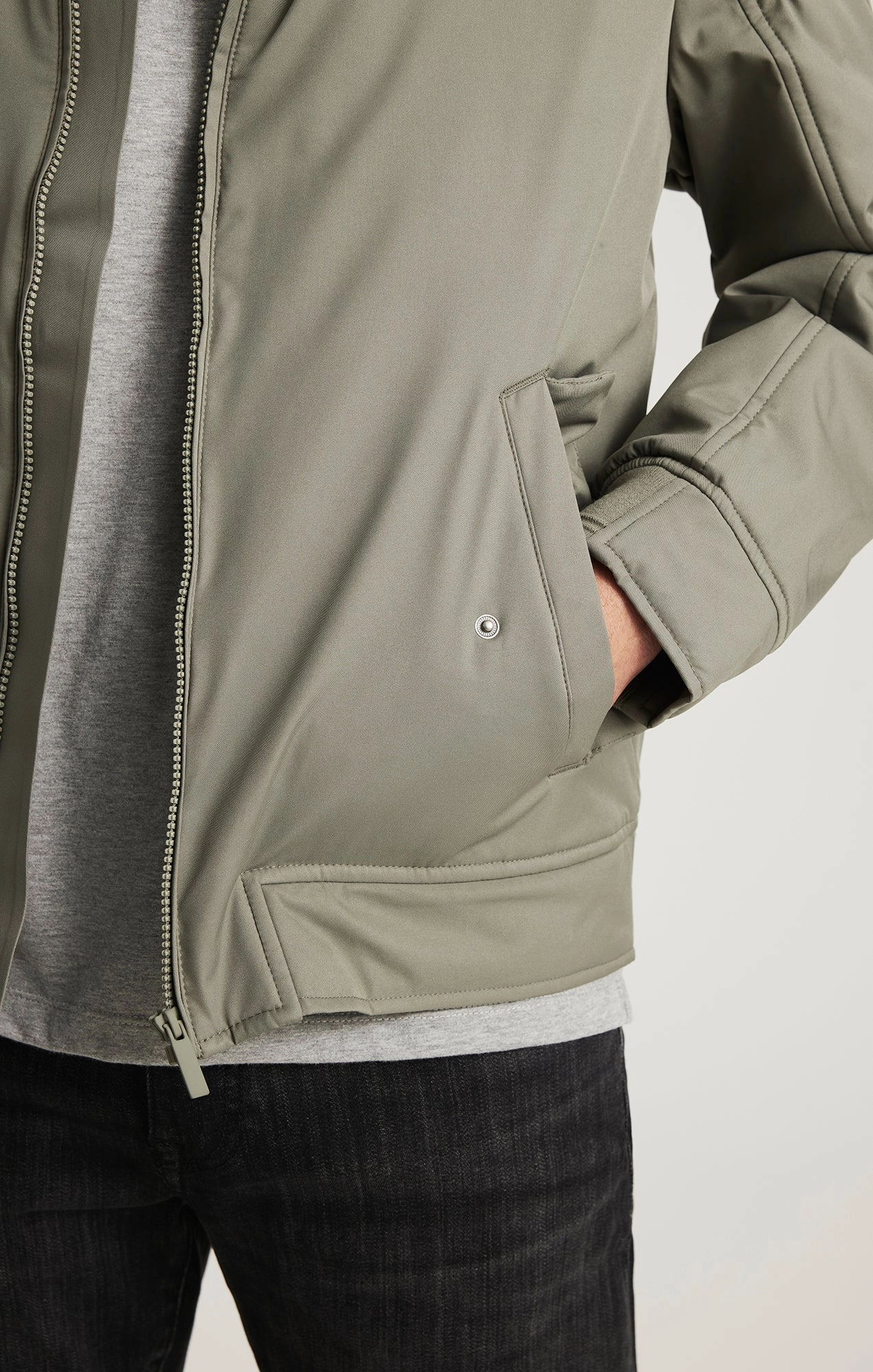 All Weather Performance BOMBER JACKET IN MULLED BASIL