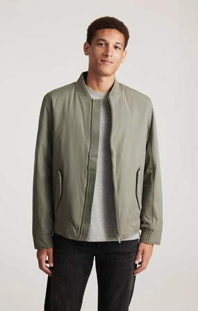 BOMBER JACKET IN MULLED BASIL Fire Retardant Treated Fabric Cold Outfit