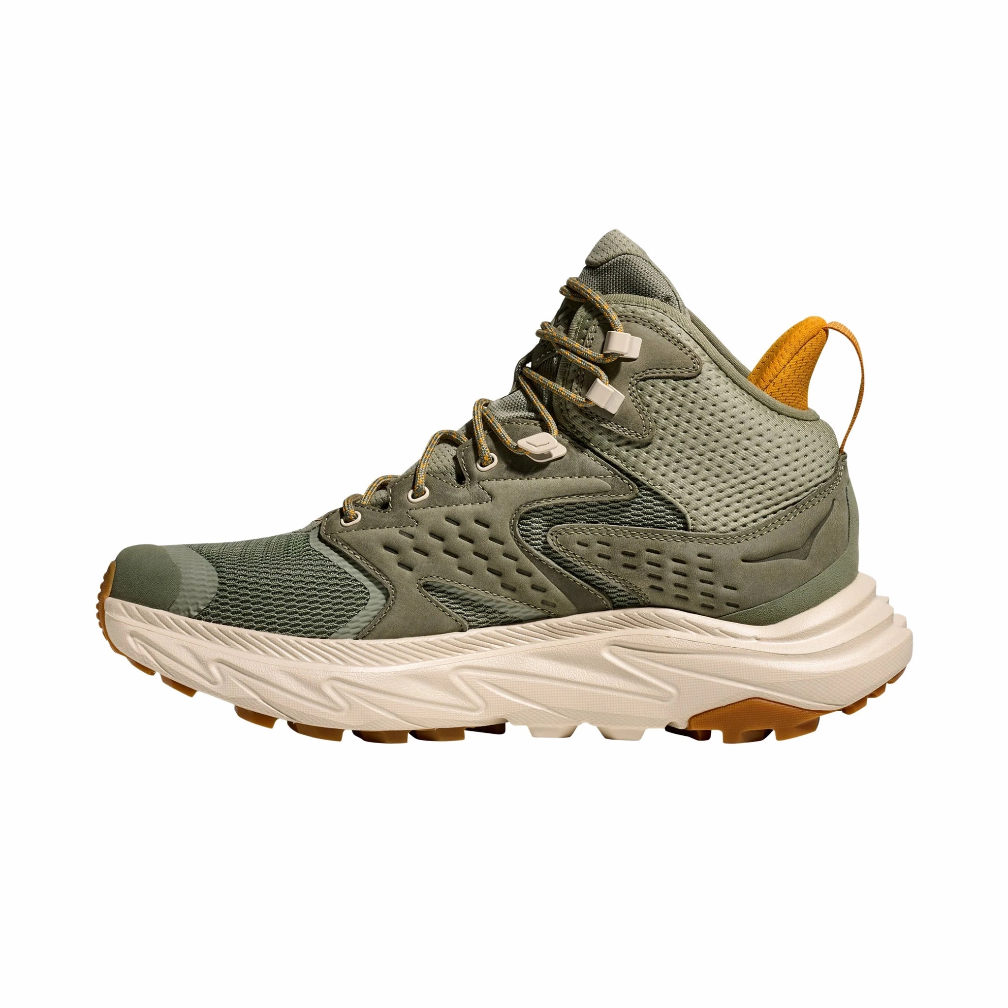 HOKA Men's Anacapa 2 Mid GTX Hiking Shoes - Sea Moss/Oatmilk Ultra-soft shock absorption