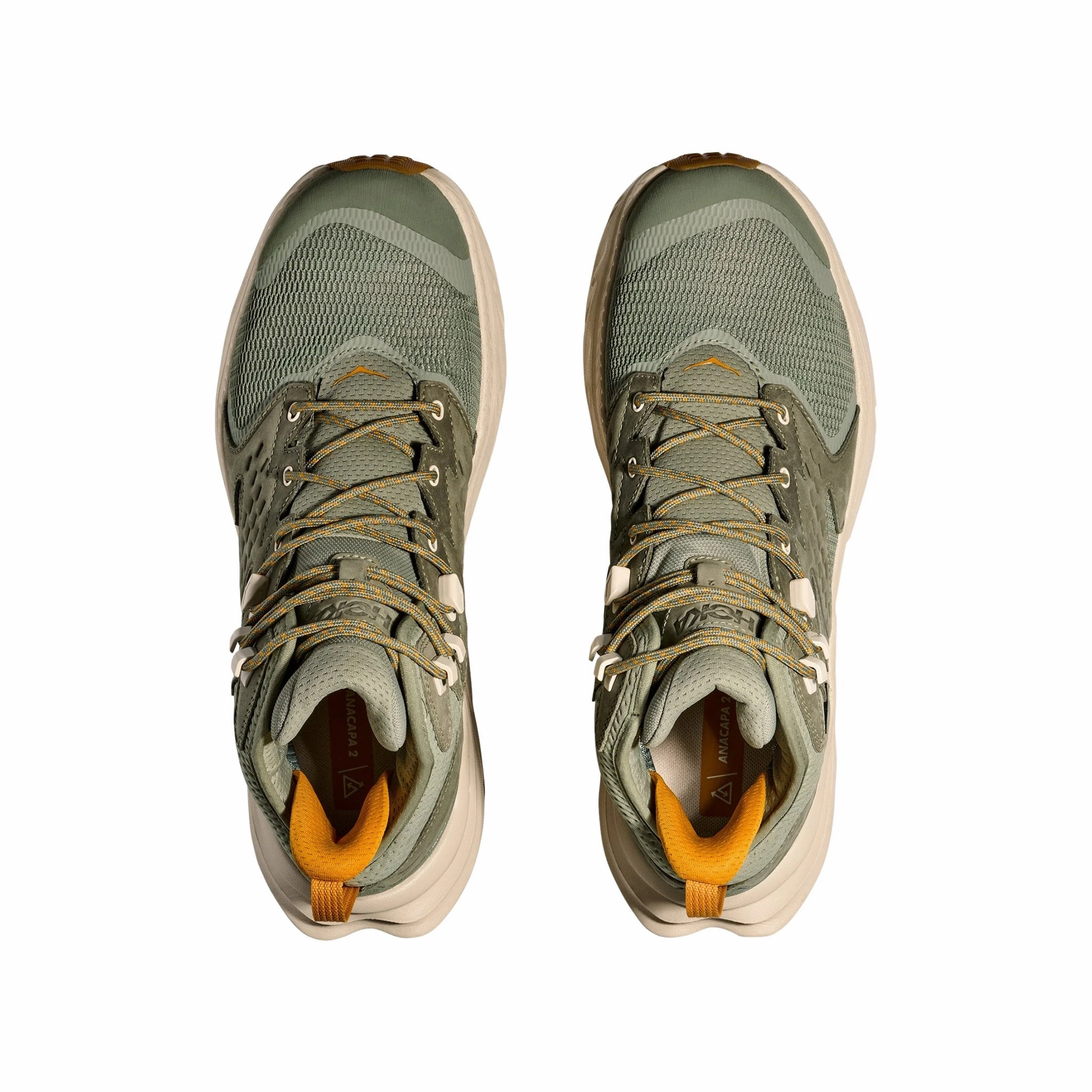 Blister Free Edge HOKA Men's Anacapa 2 Mid GTX Hiking Shoes - Sea Moss/Oatmilk