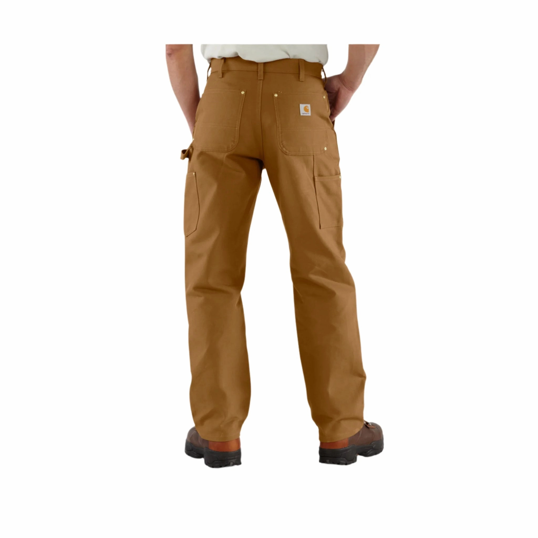 Carhartt Men's Loose Fit Firm Duck Double Front Utility Work Pant - Carhartt Brown Training Wear Casual Comfort